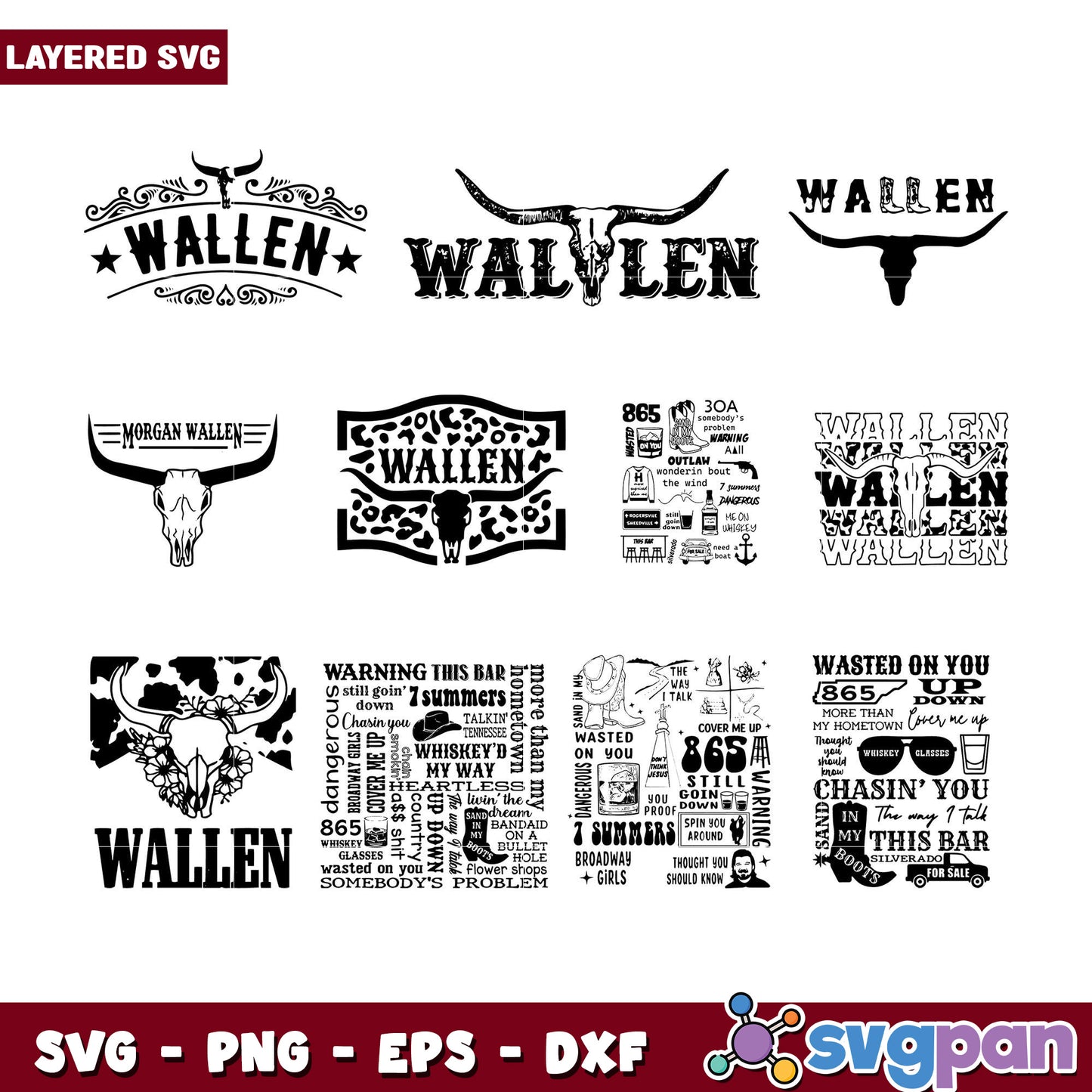Morgan Wallen SVG Bundle