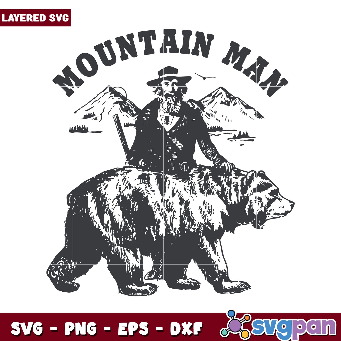 Mountain Man SVG Design for Crafts, Perfect for Outdoor Lovers
