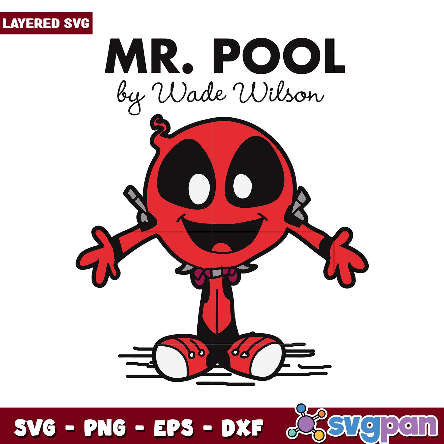 Mr Pool Cartoon Character SVG Design, Perfect for Craft Projects