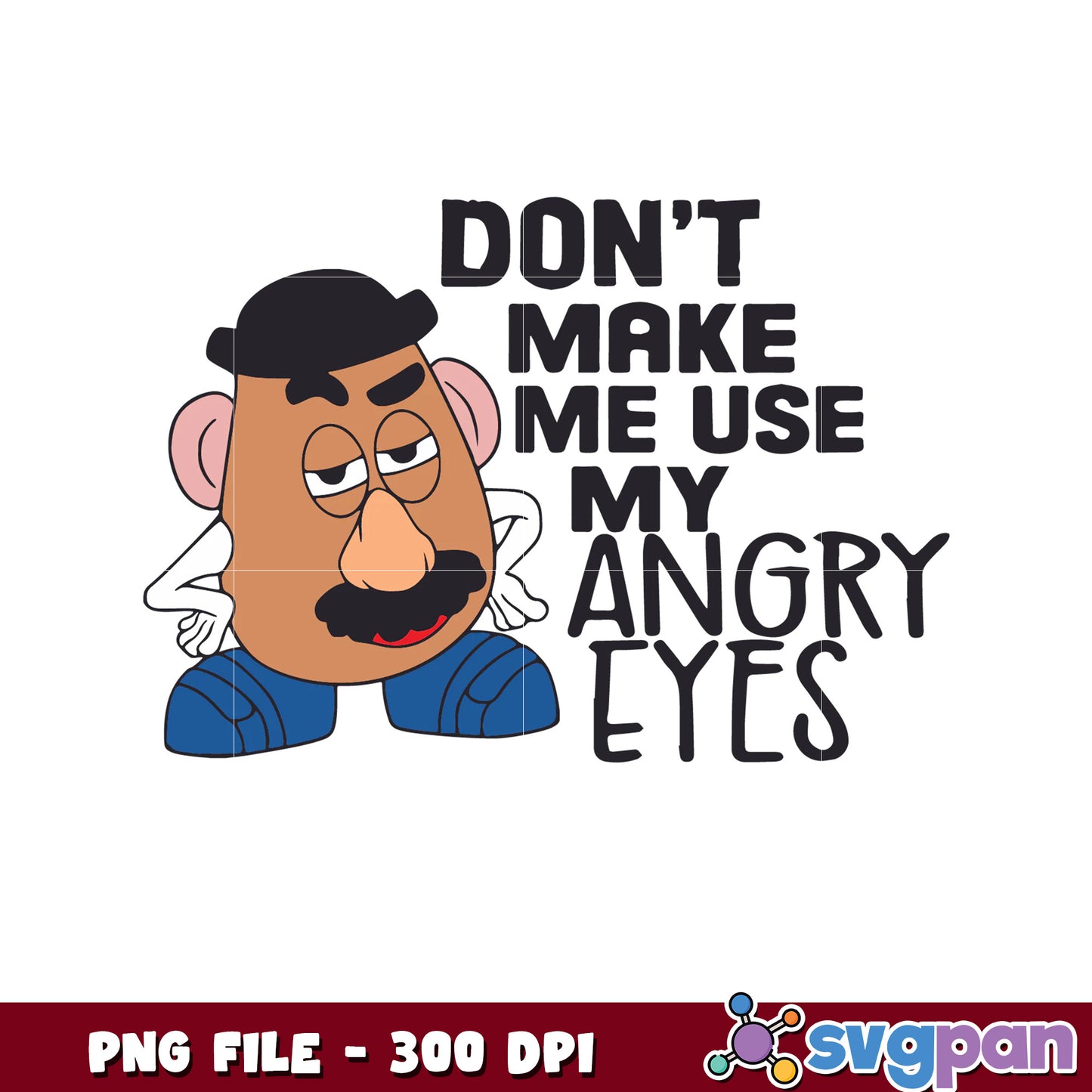 Mr Potato Head Angry Eyes PNG