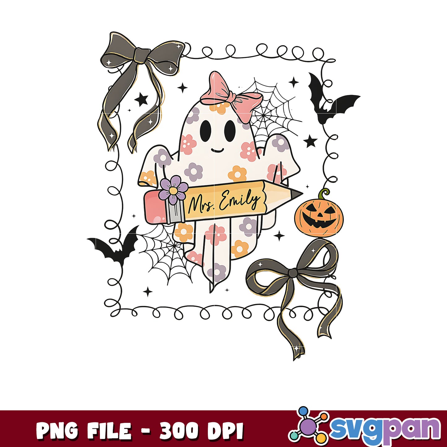 Mrs emily halloween png, halloween season png, scary monster png
