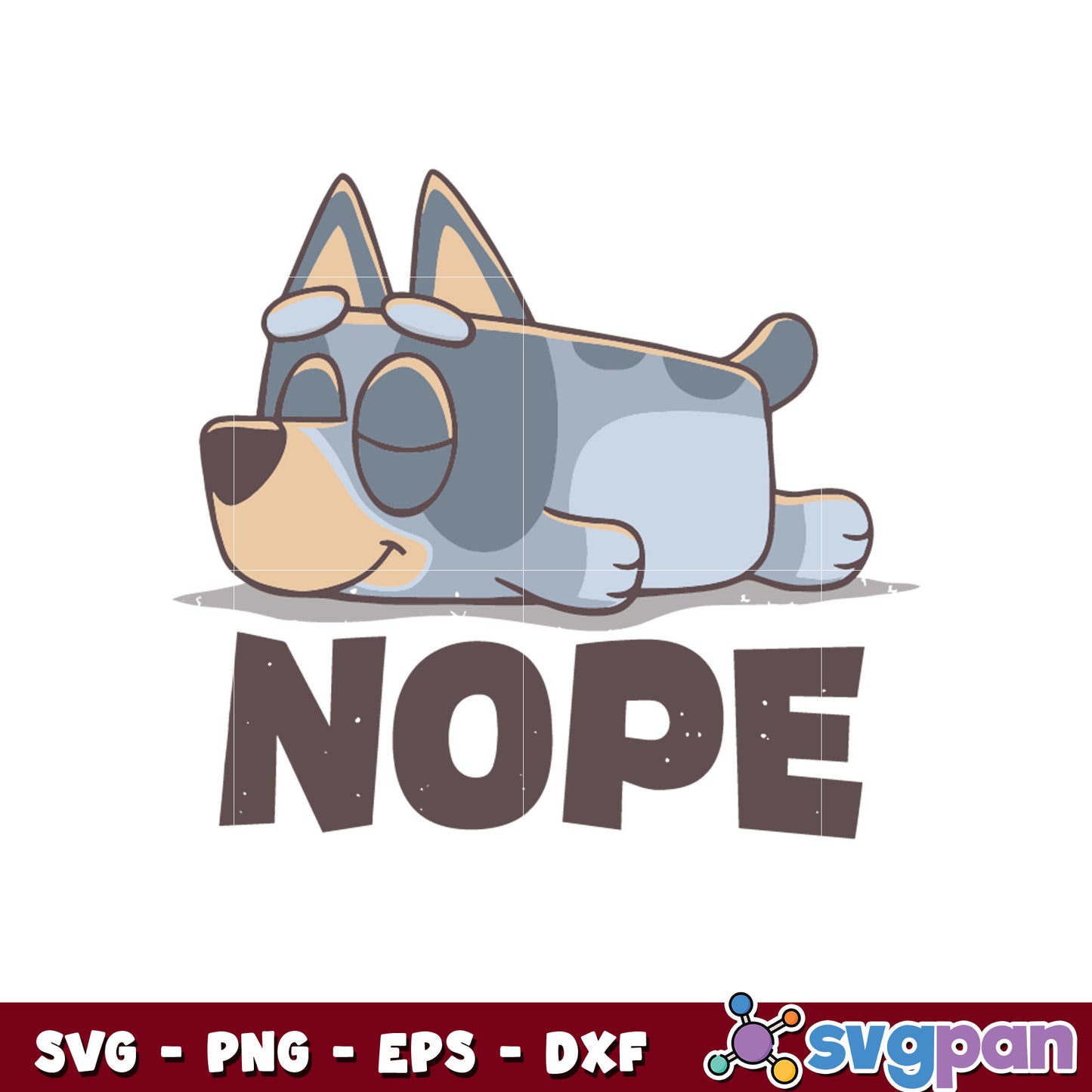 Muffin dog nope design svg, muffins bluey svg, bluey cartoon svg
