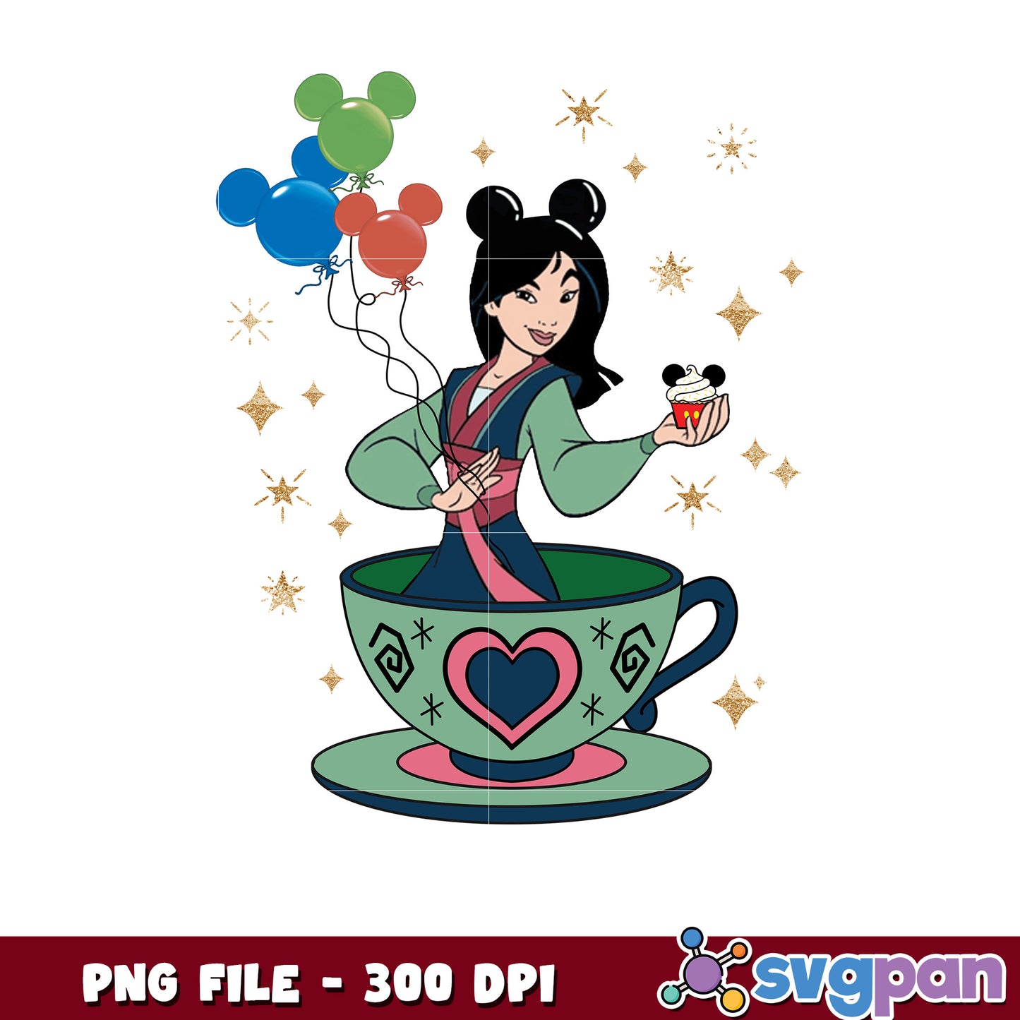 Mulan Teacup PNG Disney Princess Art