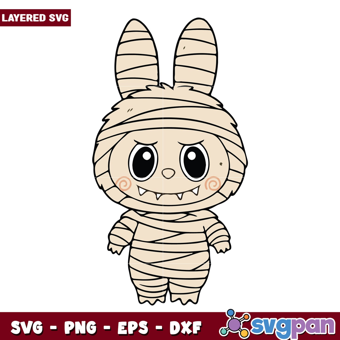 Mummy labubu svg, labubu dolls svg, popmart labubu svg