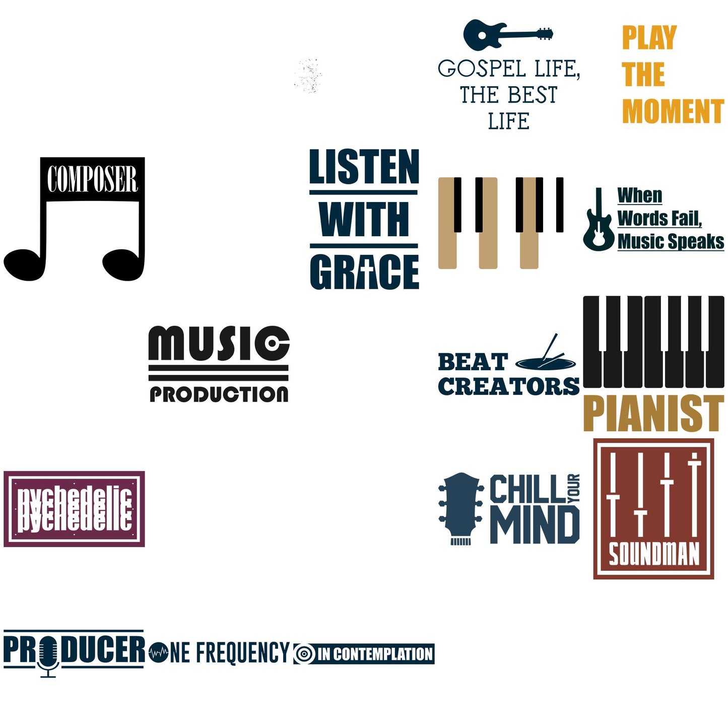 Music quotes svg bundle, music notes svg, country music svg