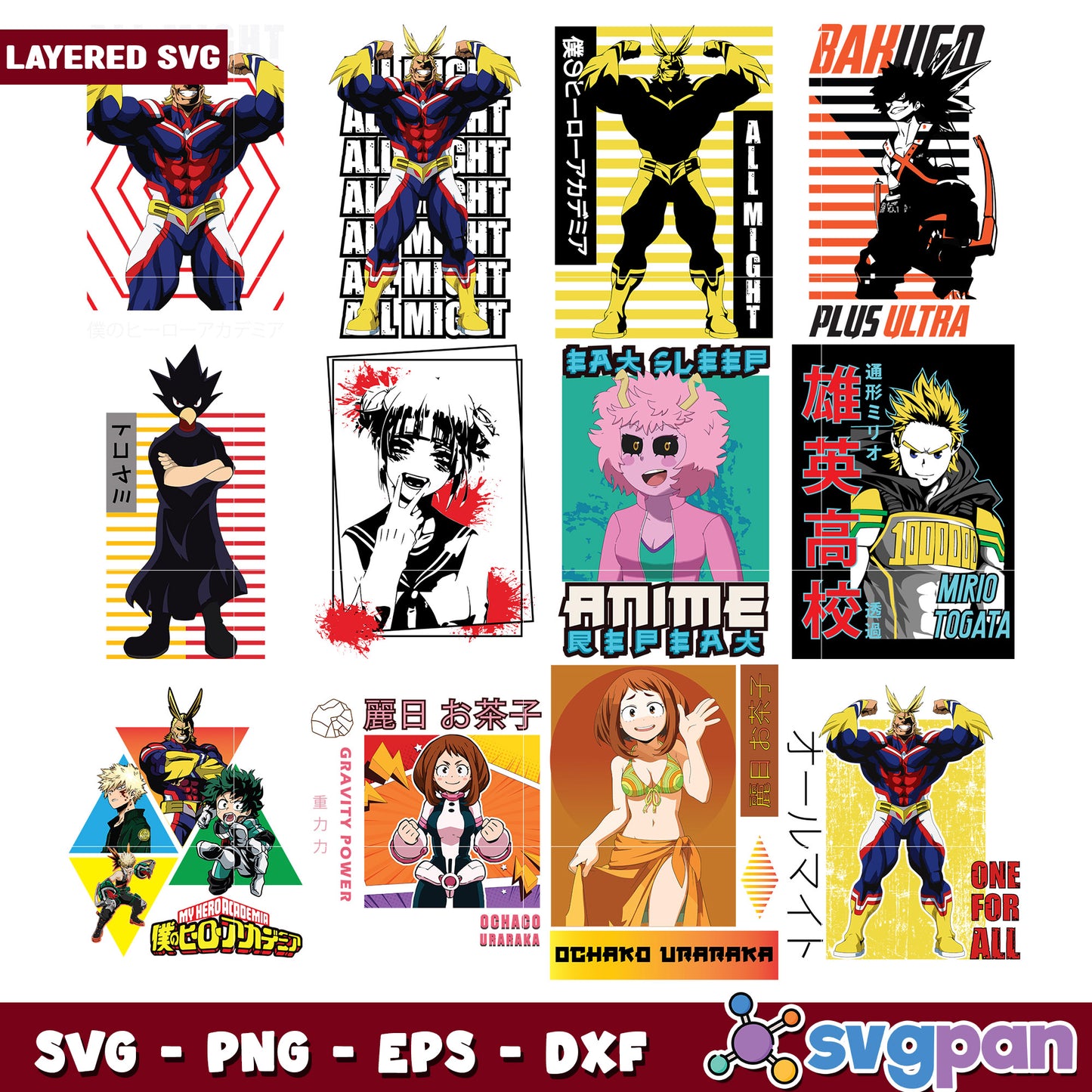 My Hero Academia SVG Bundle for Fans and Crafters