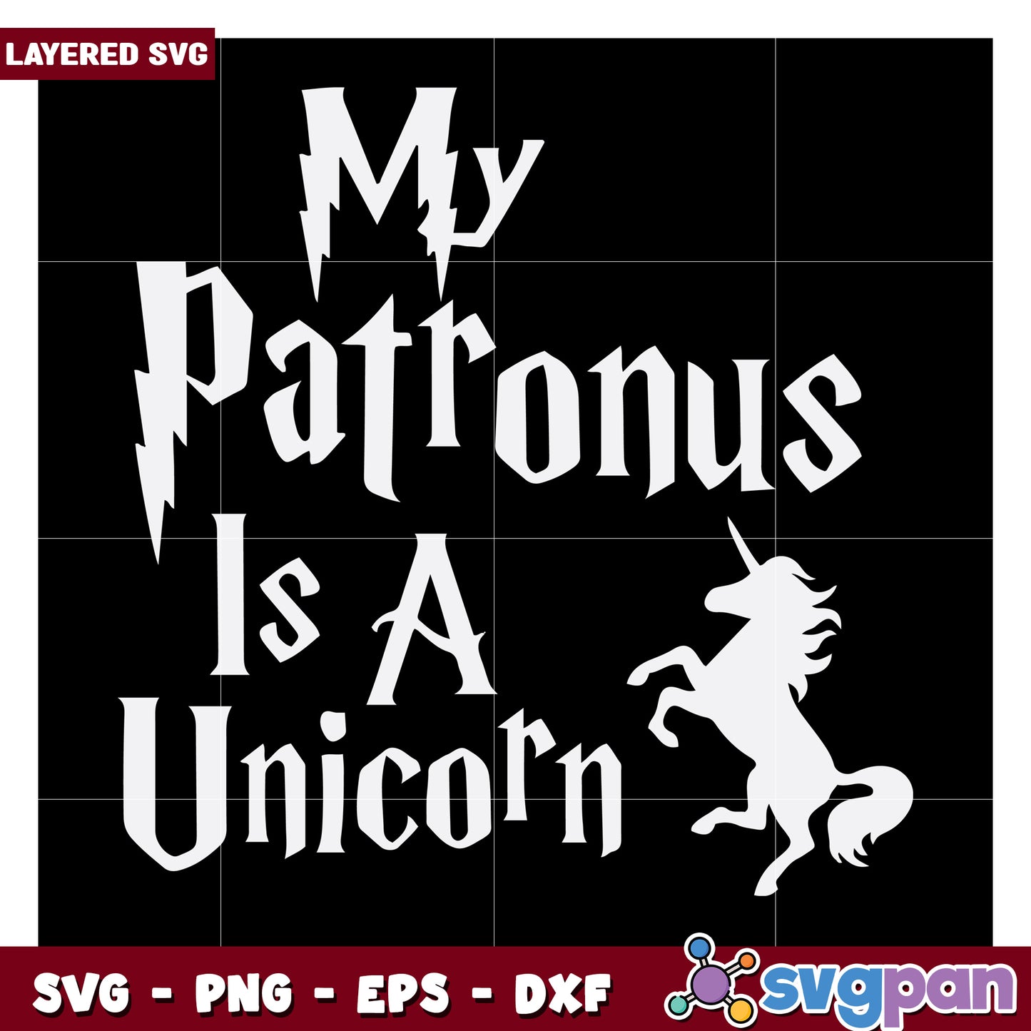 My Patronus Is A Unicorn SVG Design, Perfect for Craft Projects