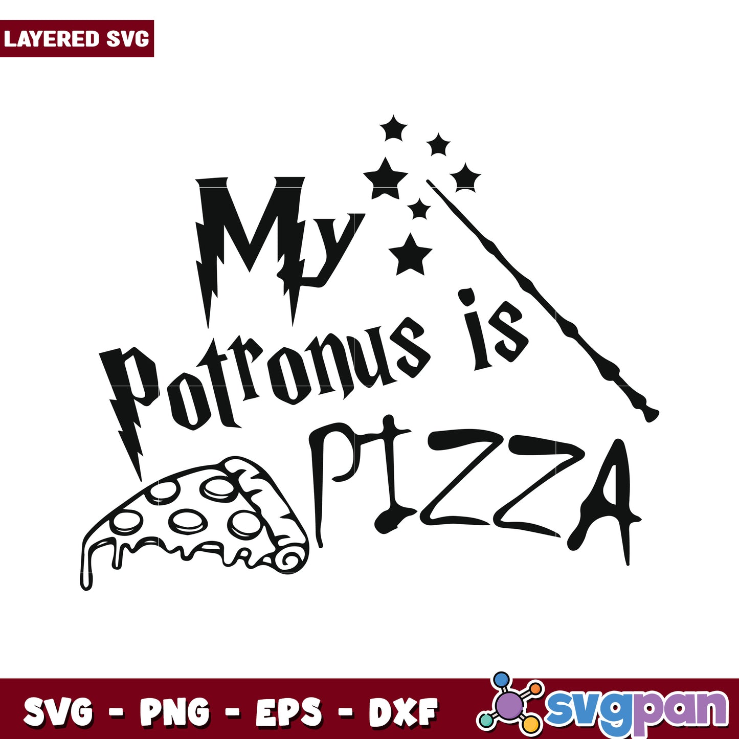My Potronus is Pizza SVG design, perfect for fun decor ideas