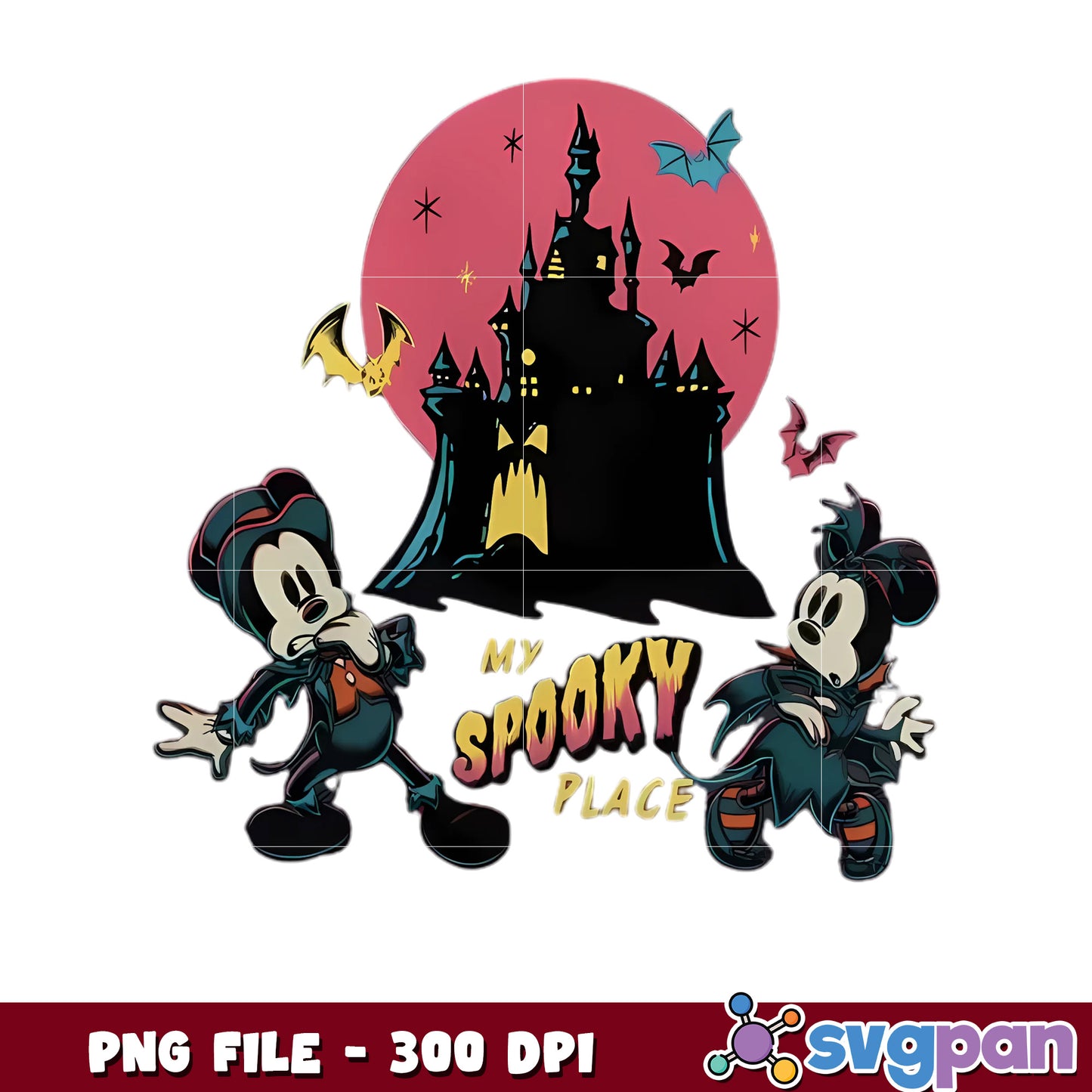 My spooky place png, halloween png, halloween cartoon png