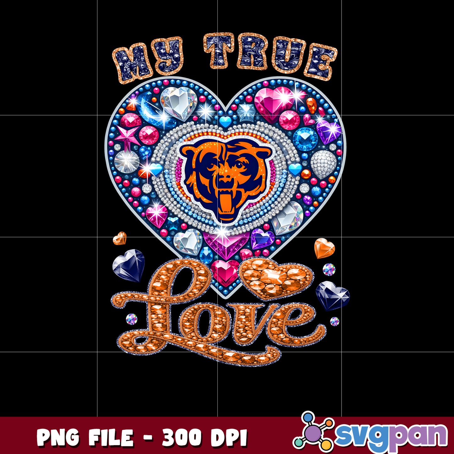 My true heart chicago bears png, nfl teams 2025 png, nfl bears shirt png