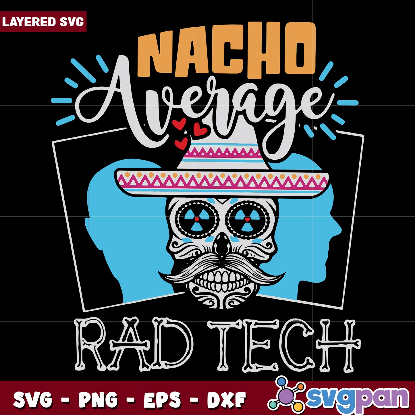 Nacho average rad tech svg, happy halloween svg, spooky season svg