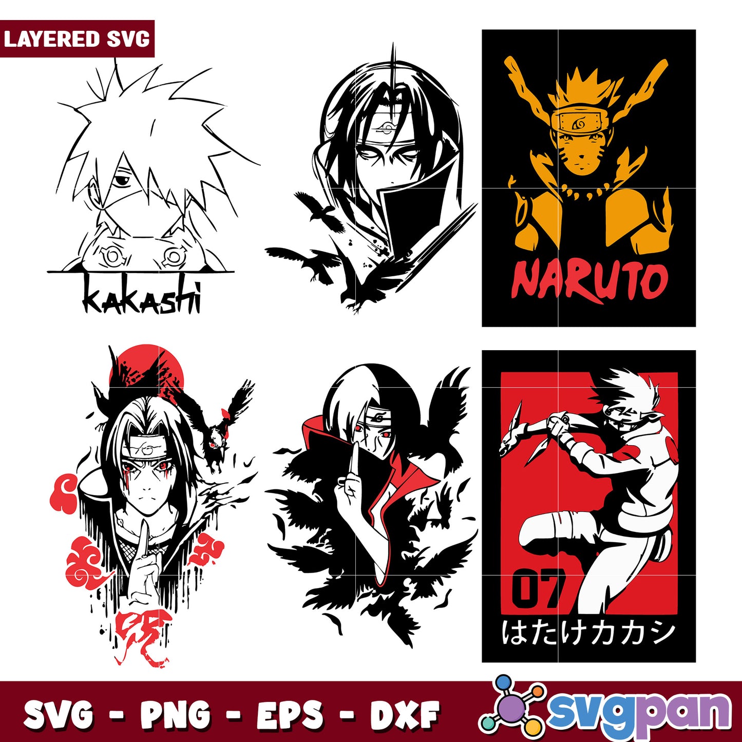 Naruto Kakashi SVG Bundle