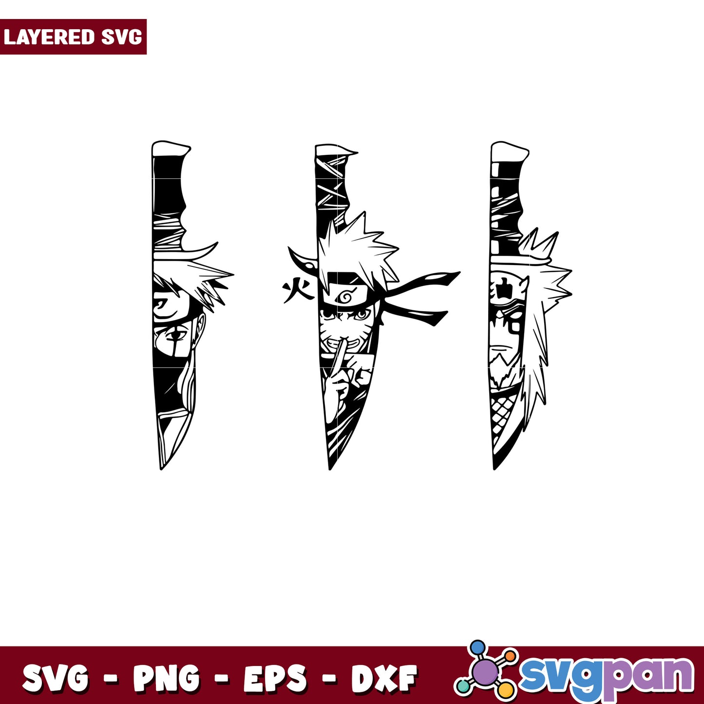 Naruto Knives SVG Bundle