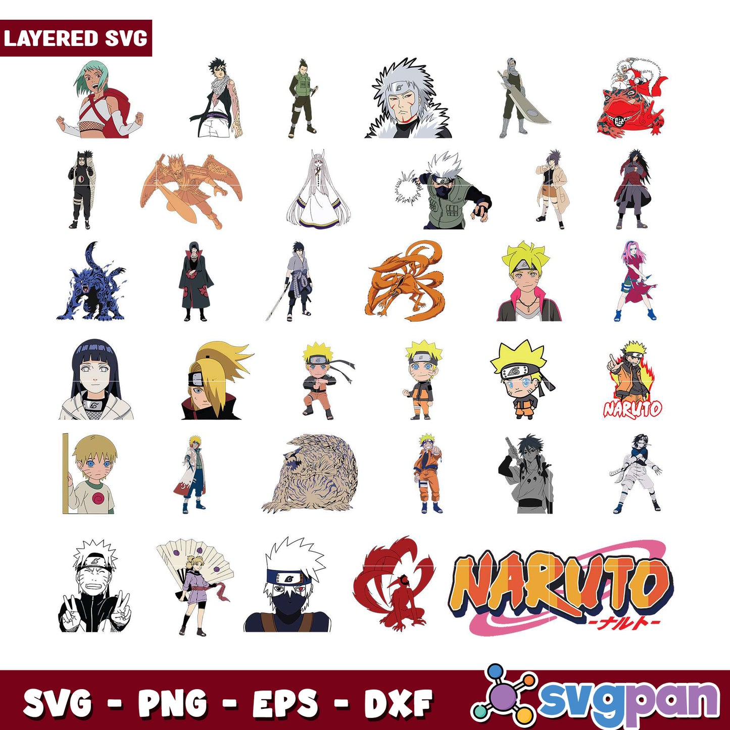 Naruto Layered SVG Bundle