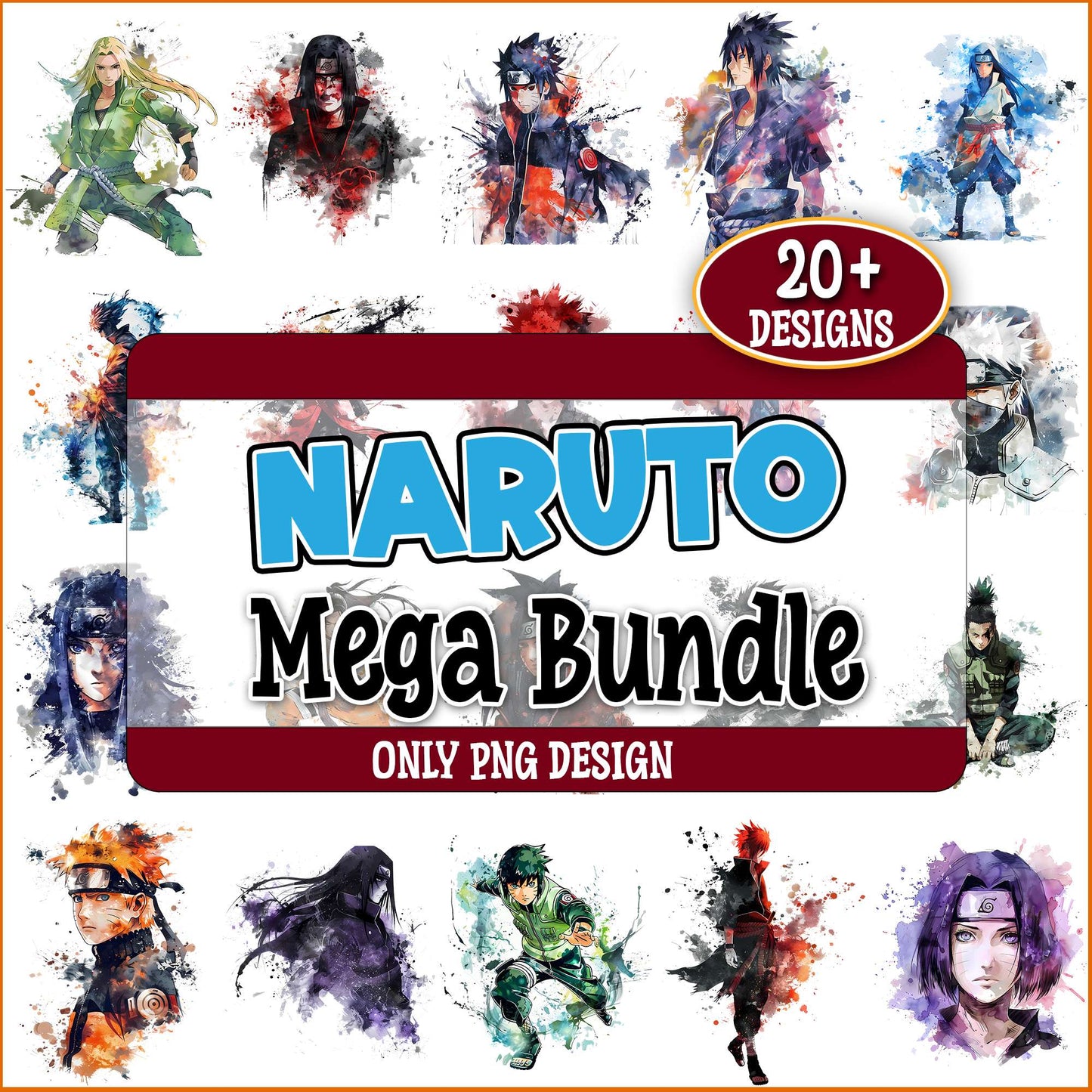 Naruto color art png bundle