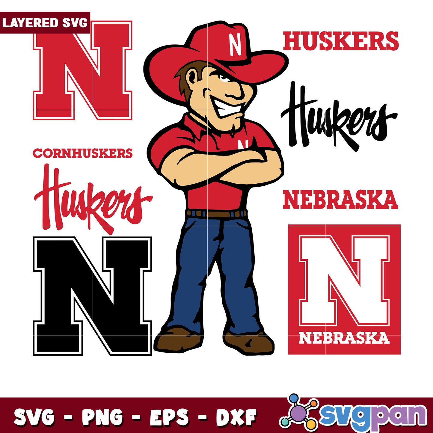 Nebraska Cornhuskers SVG Bundle for Fans and Crafters