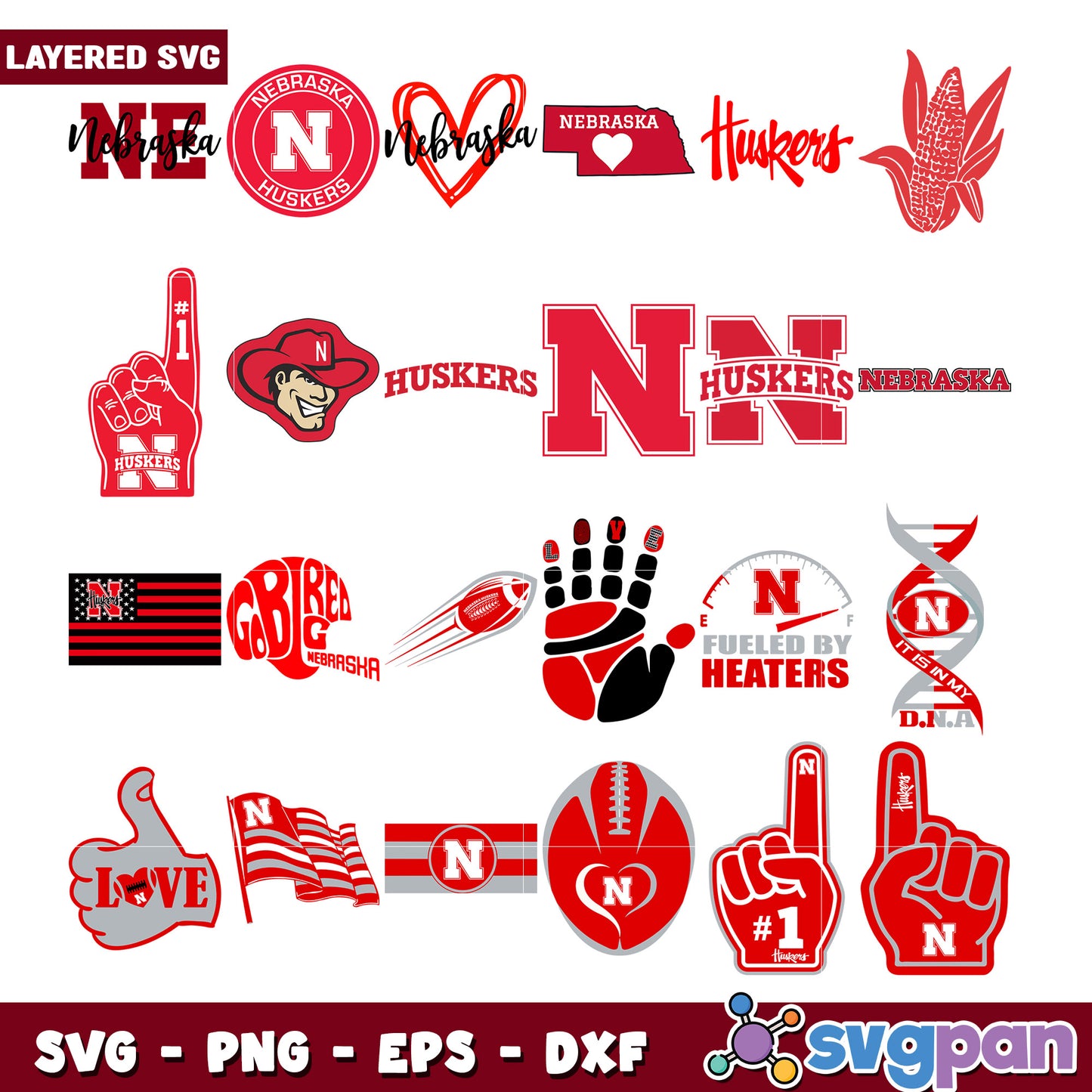Nebraska Huskers SVG Bundle