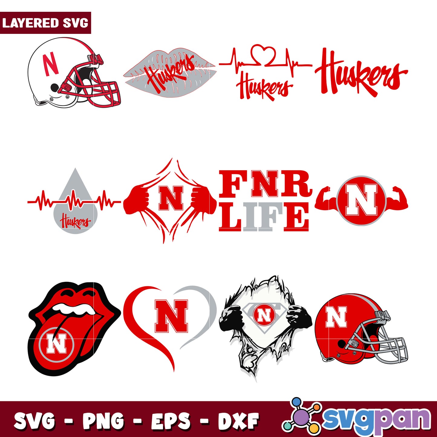 Nebraska Huskers SVG Bundle for Creative Projects