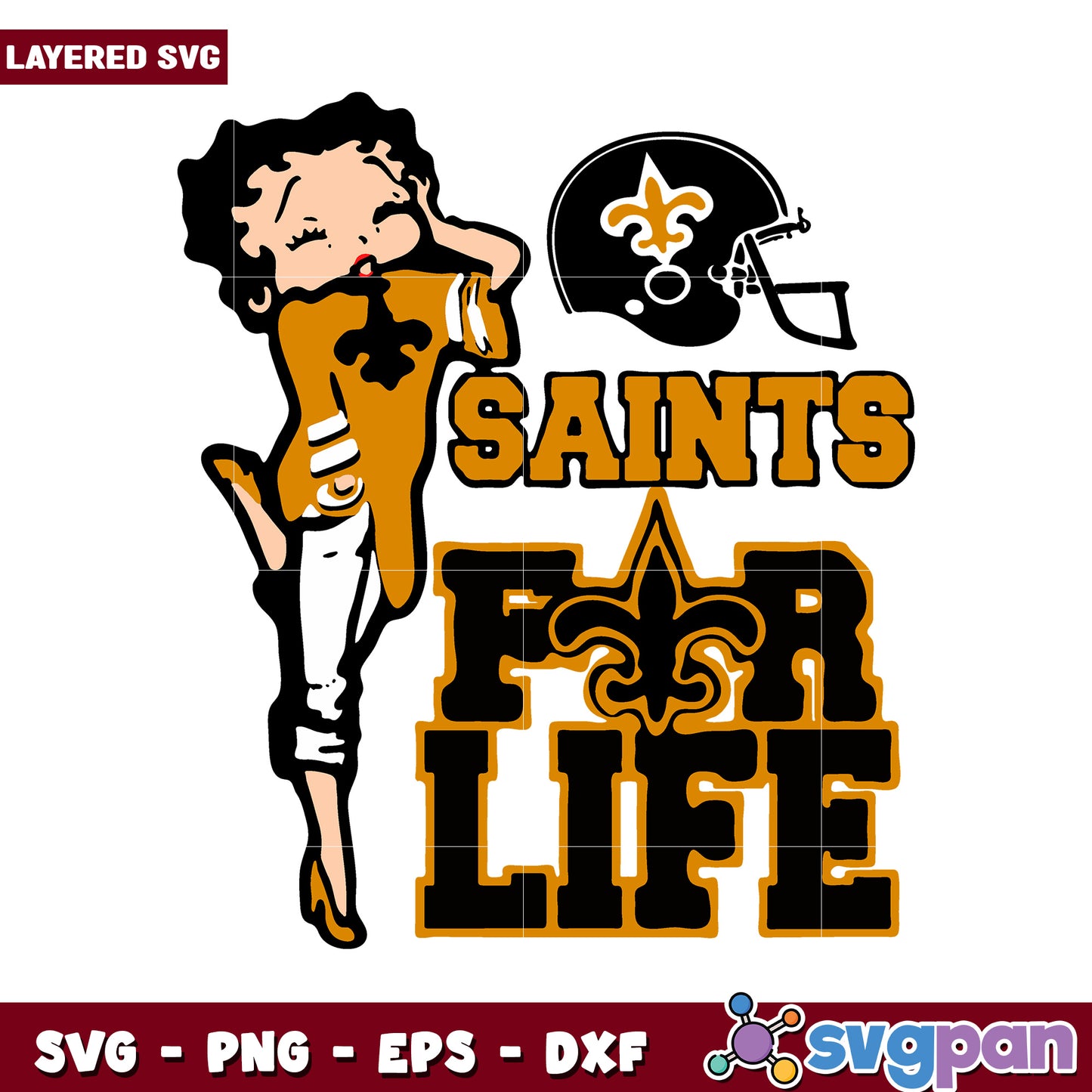 New Orleans Saints SVG Design, Perfect for Football Fans Decor