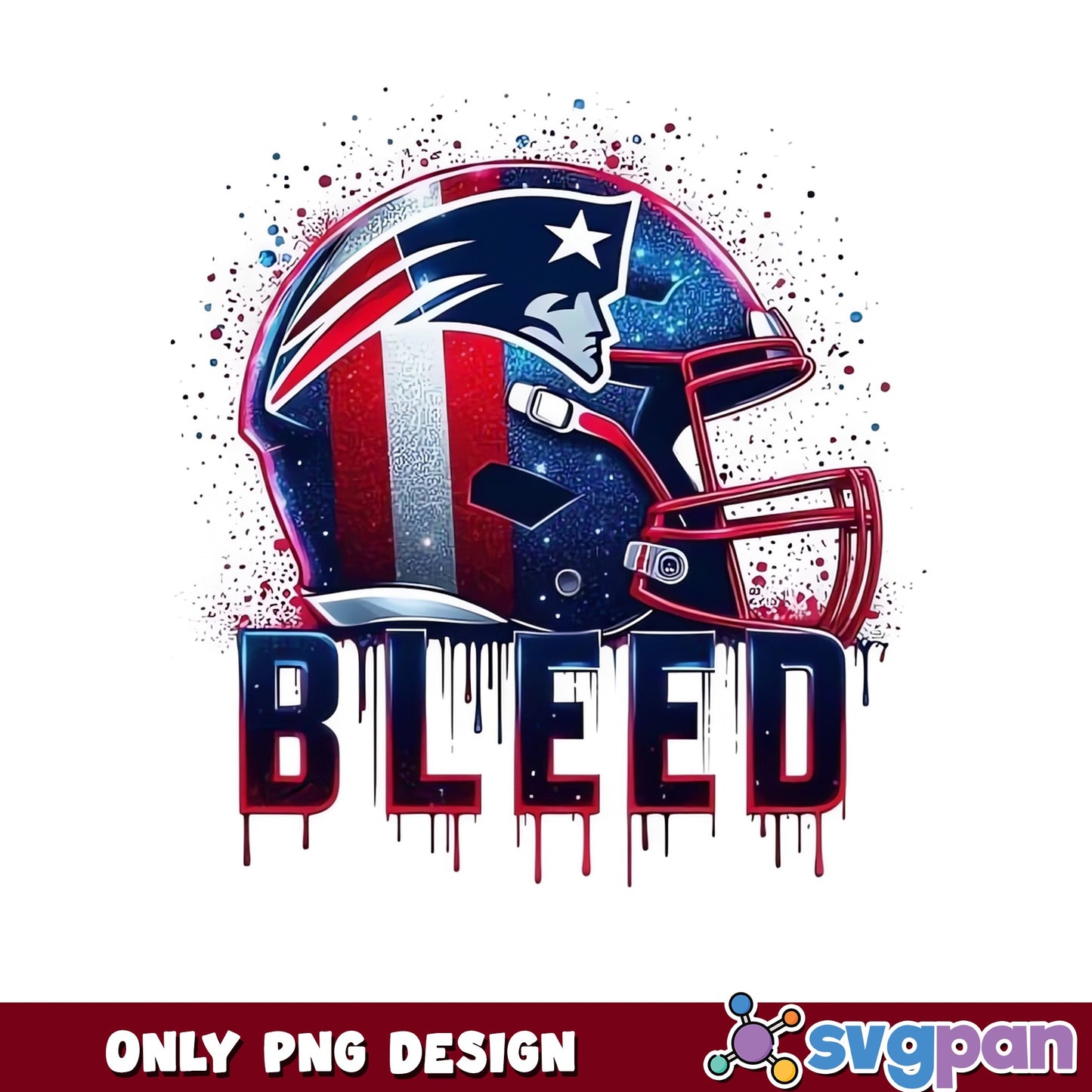New England Patriots Bleed PNG, NFL Football Helmet PNG, Patriots Fan PNG