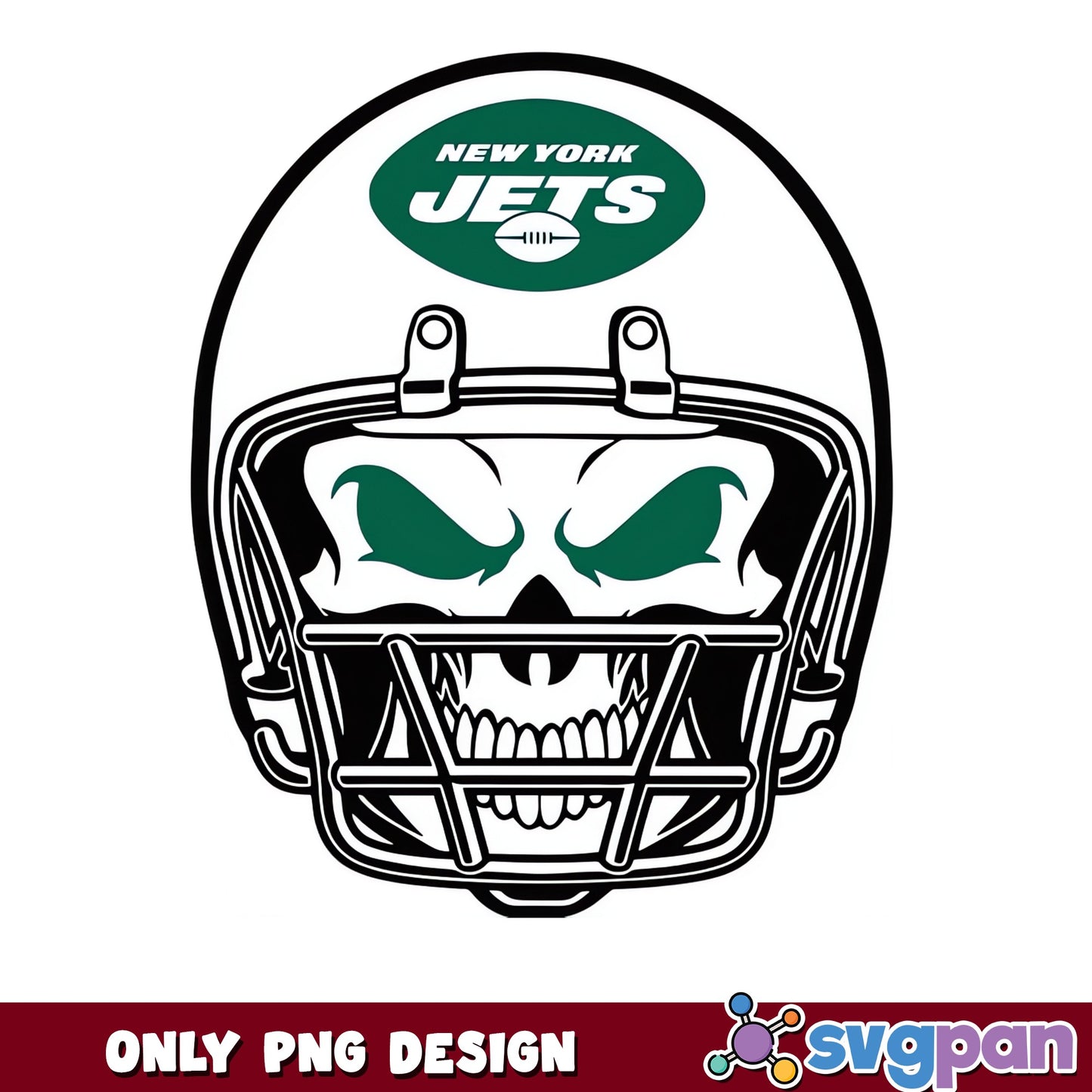 New York Jets Skull Helmet PNG, NFL Football PNG, Jets PNG
