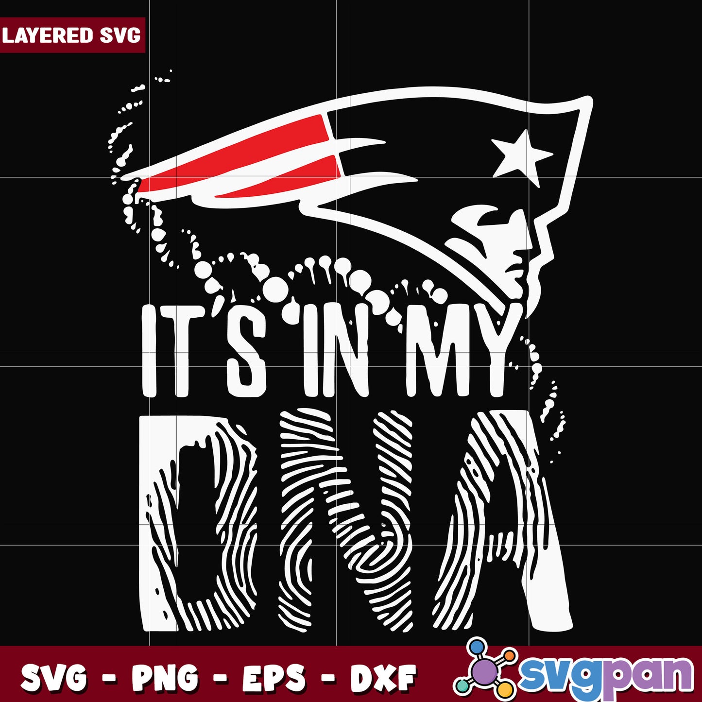 New england patriots it's in my dna svg, nfl network svg, nfl patriots svg
