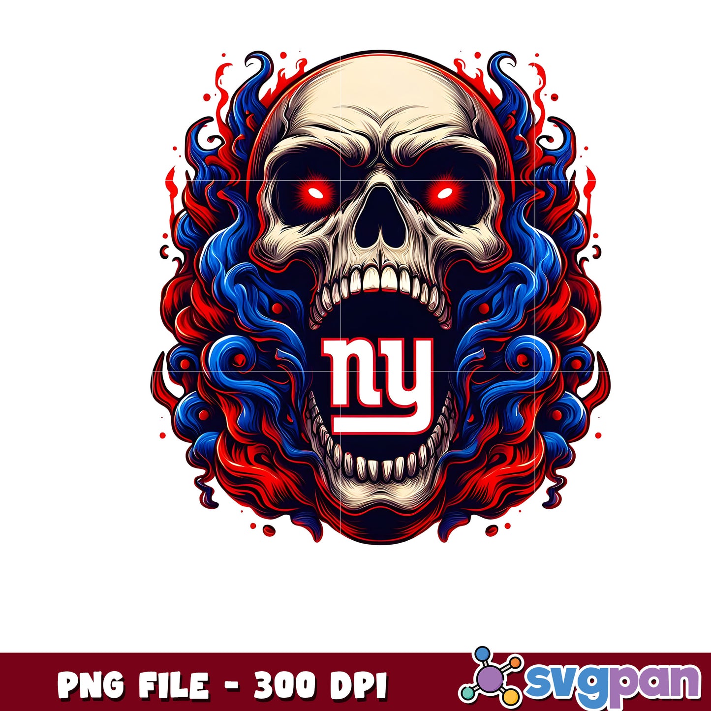New york giants burning skull png, super bowl 2025 png, american football league png