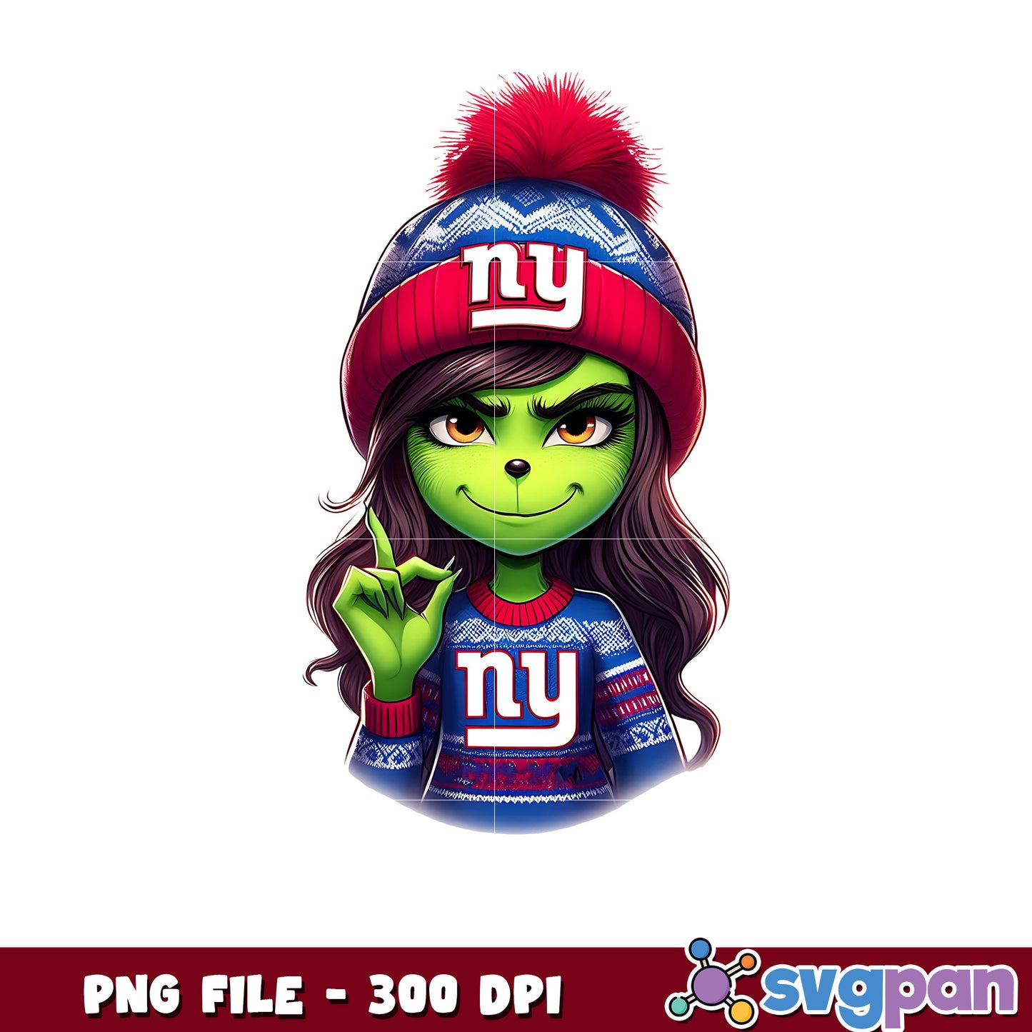 New york giants girl grinch png, nfl playoffs png, nfl football png