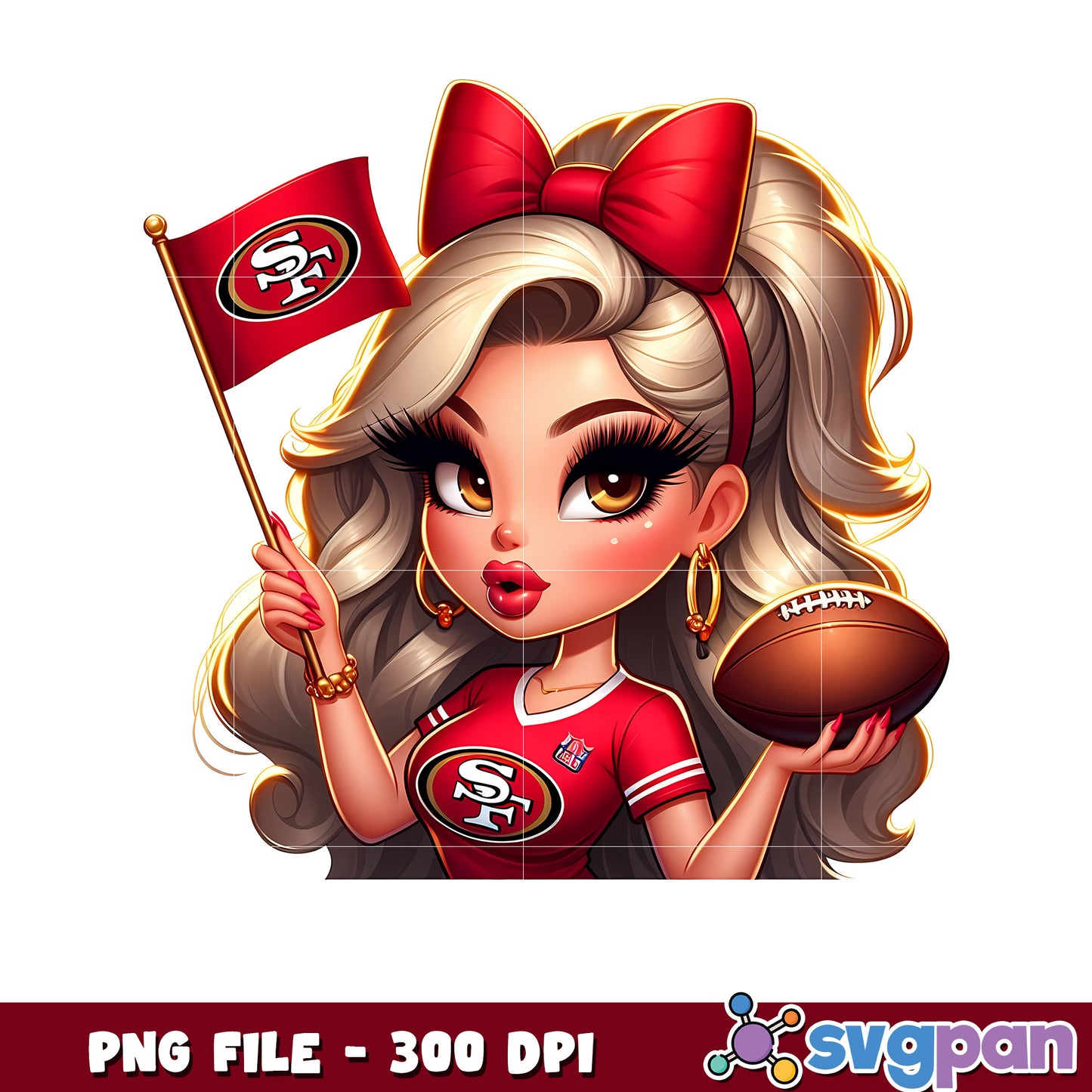Nfl 49ers team cheerleader girl design png, american football league png, nfl teams png