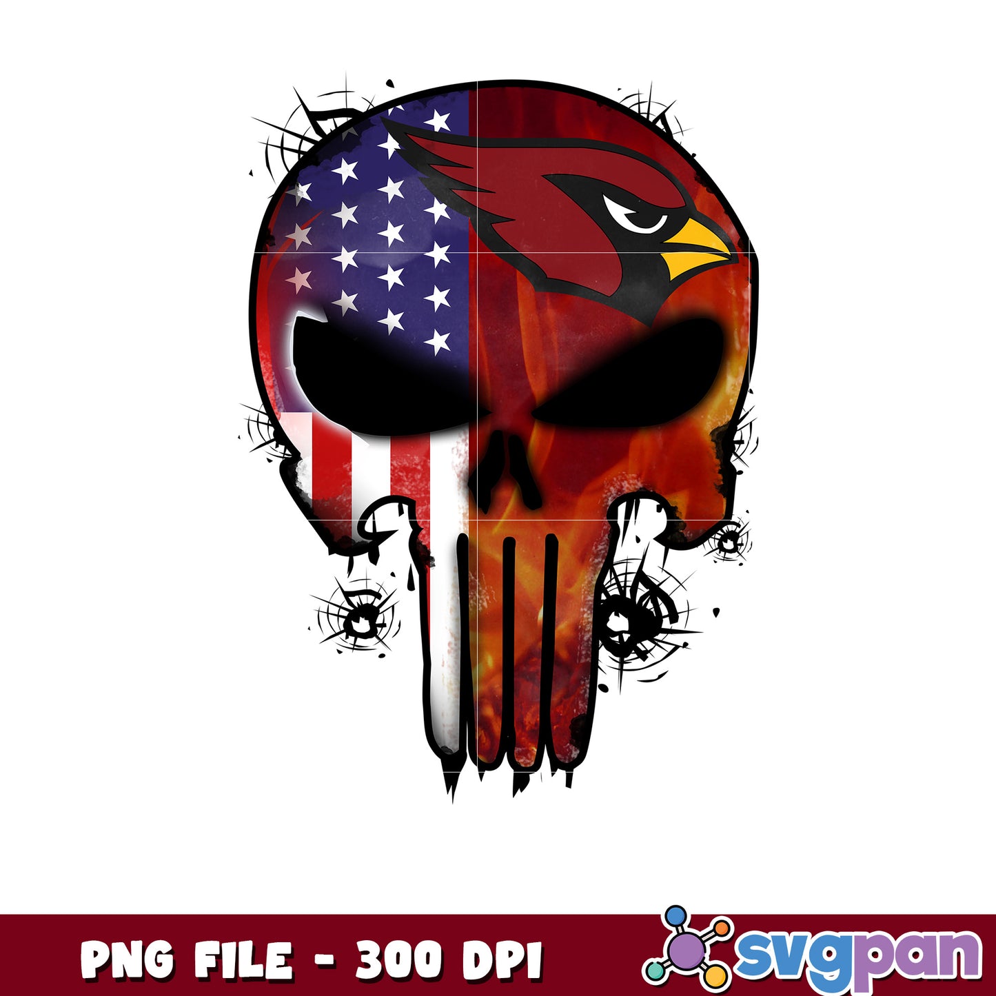 Nfl arizona cardinals skull design png, national football league 2025 png, nfl png