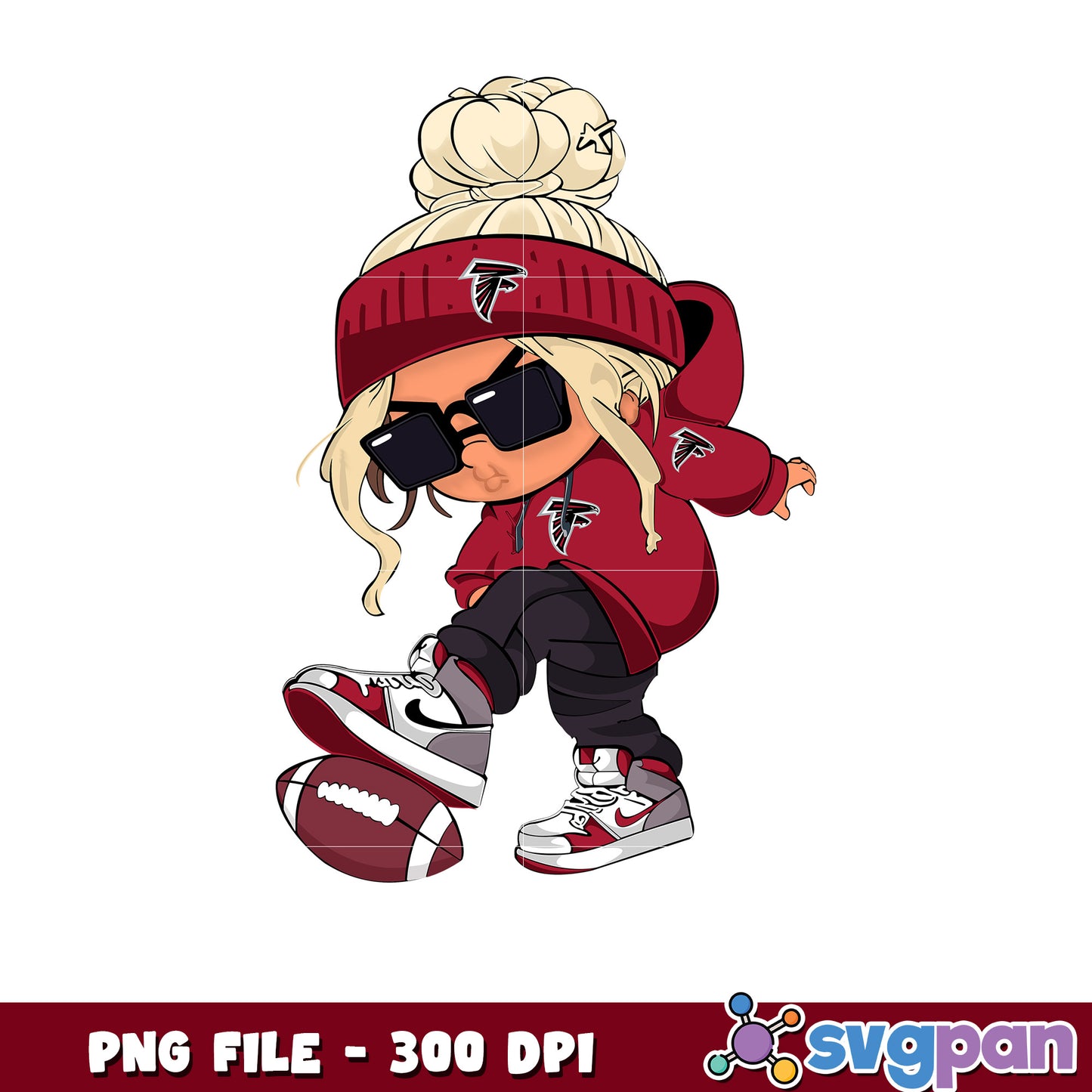 Nfl atlanta falcons cool girl design png, nfl american football png, nfl games png