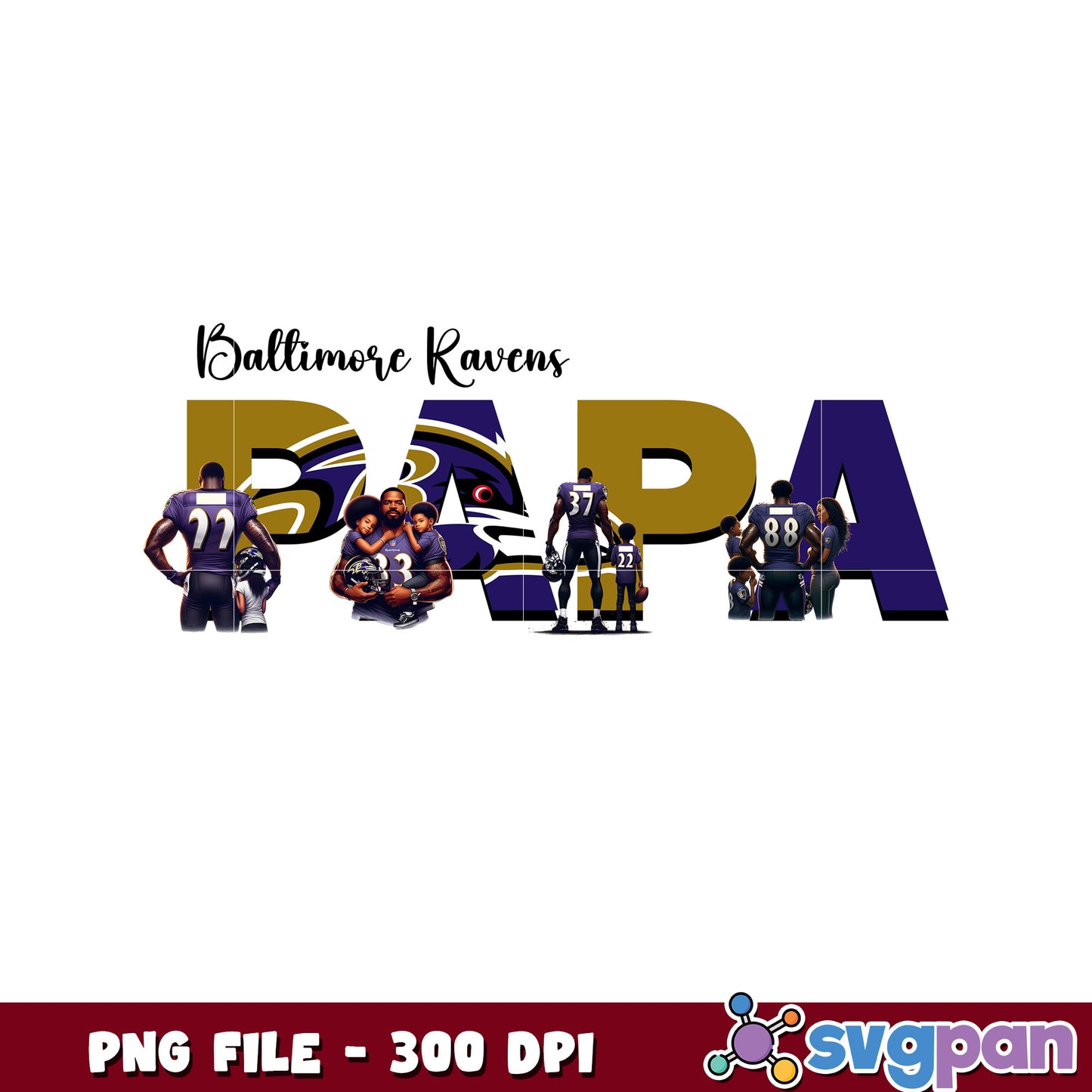 Nfl baltimore ravens papa design png, nfl american football png, nfl logos png