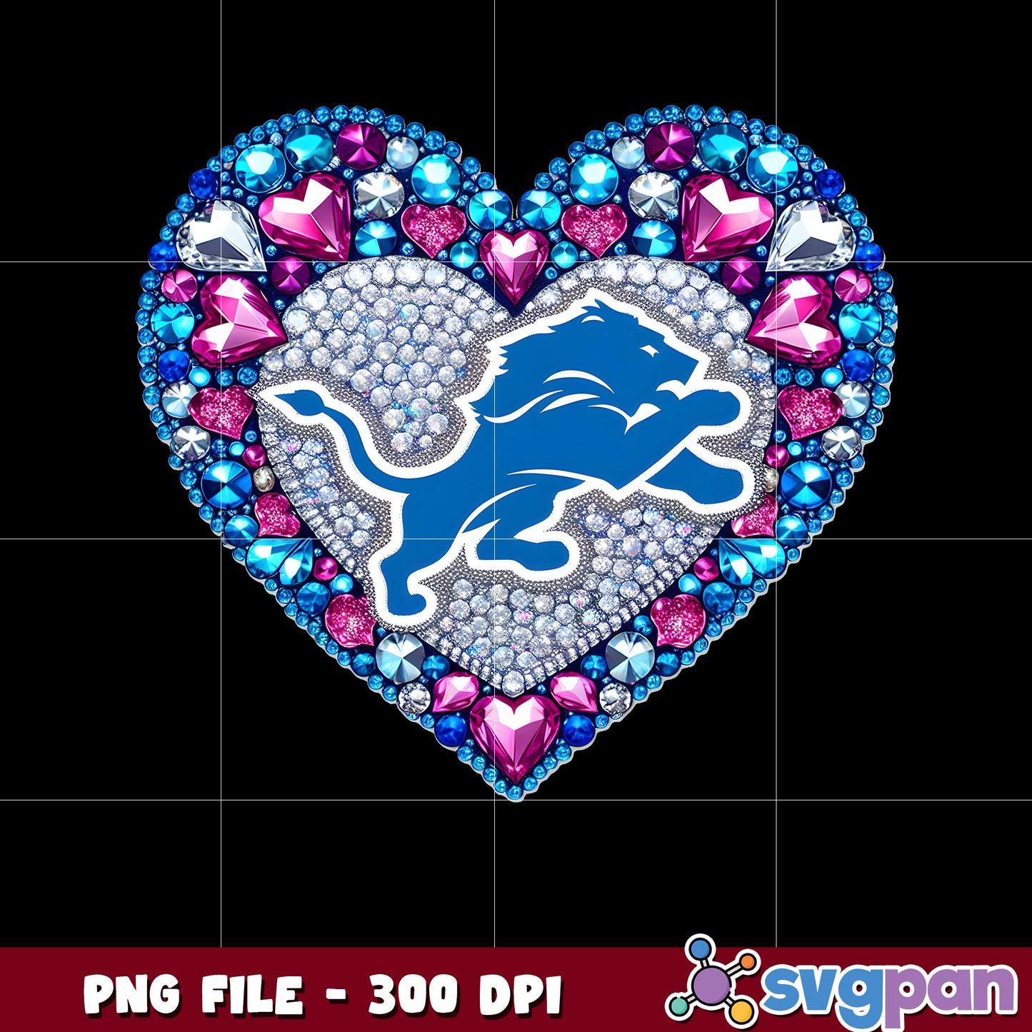 Nfl diamond heart detroit lions png, super bowl 2025 png, national football league png