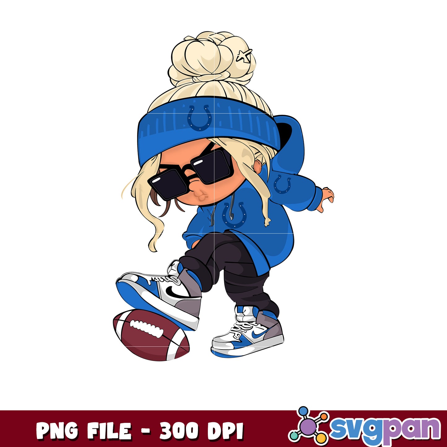 Nfl indianpolis colts cool girl design png, nfl american football png, nfl games png