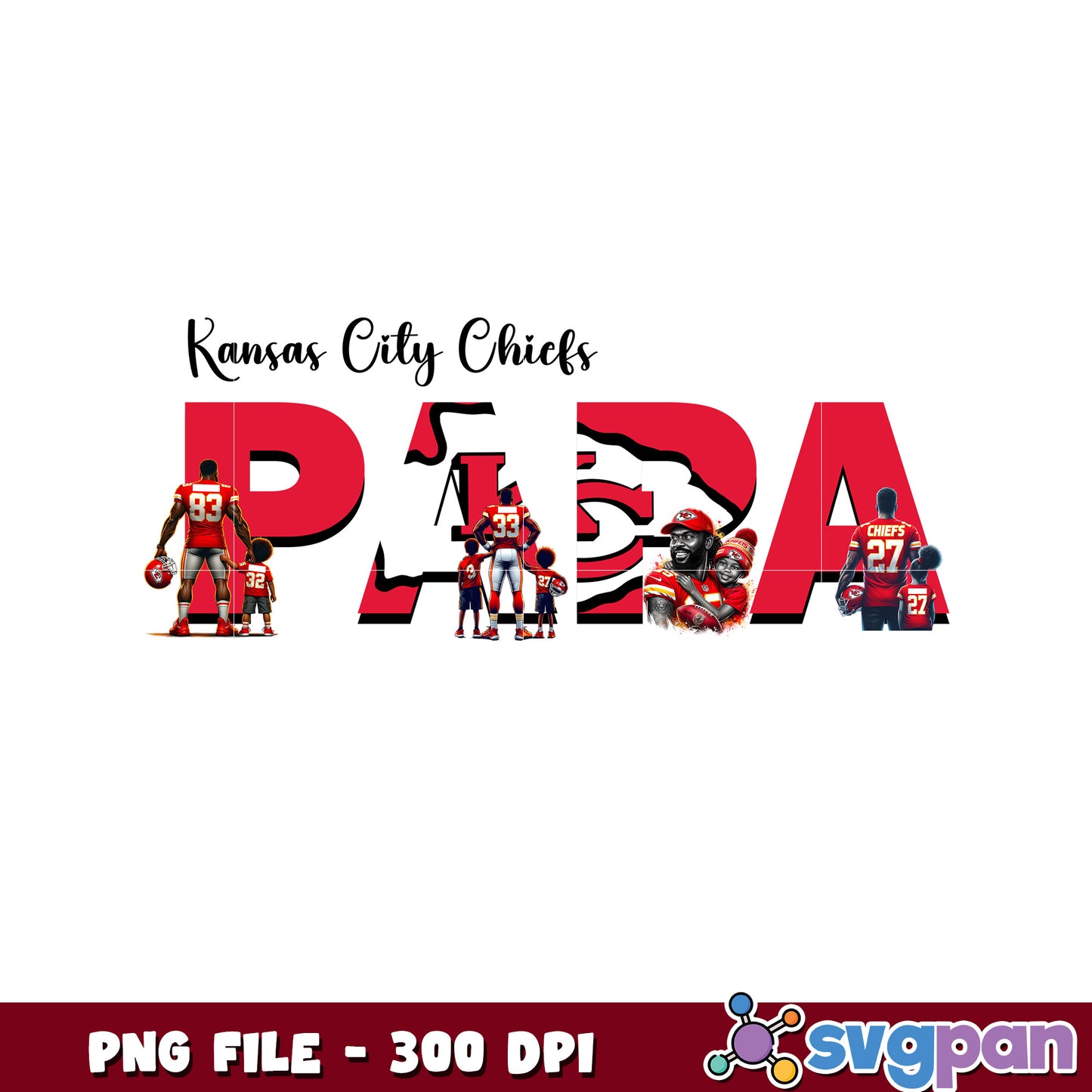 Nfl kansas city chiefs papa design png, nfl american football png, nfl logos png