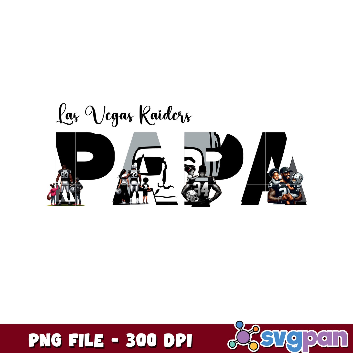 Nfl las vegas raiders papa design png, nfl american football png, nfl logos png