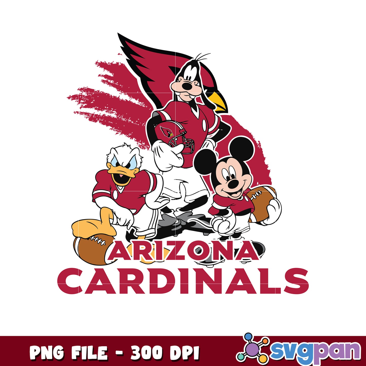 Nfl mickey mouse arizona cardinals png, nfl png, national football league png