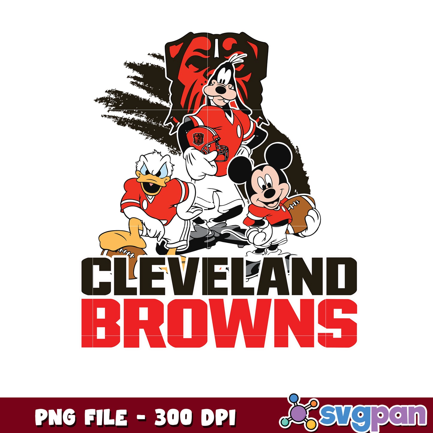 Nfl mickey mouse cleverland browns png, nfl png, national football league png