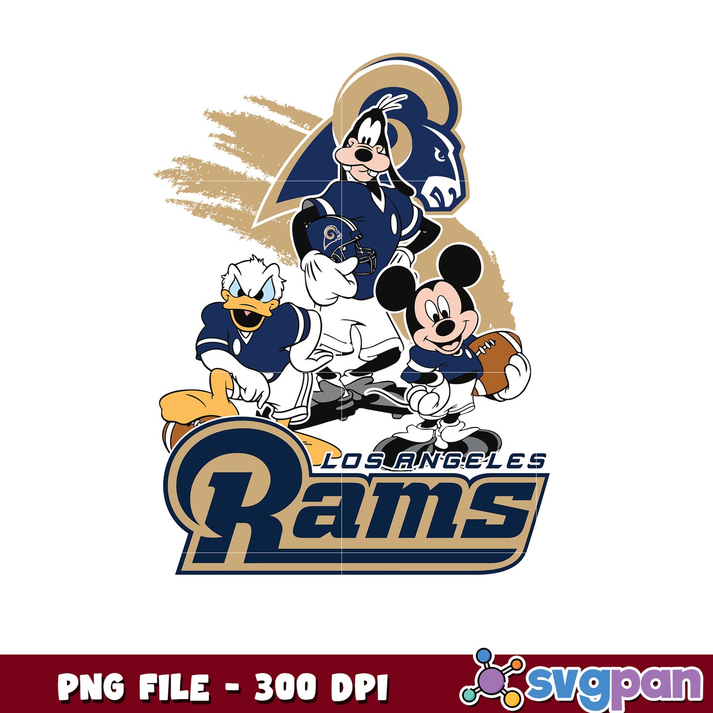 Nfl mickey mouse los angeles rams png, nfl team logo png, national football league png