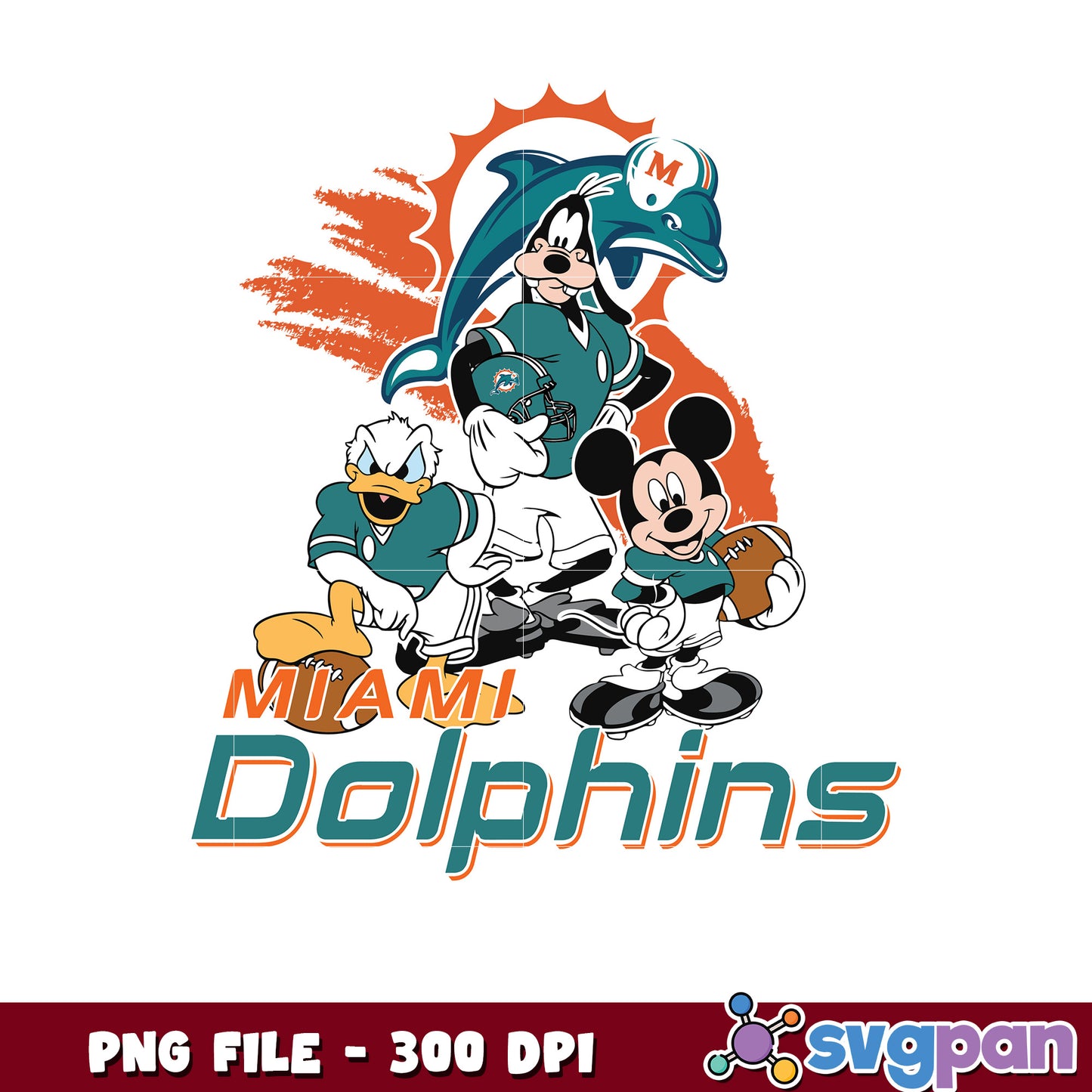 Nfl mickey mouse miami dolphins png, nfl team logo png, national football league png