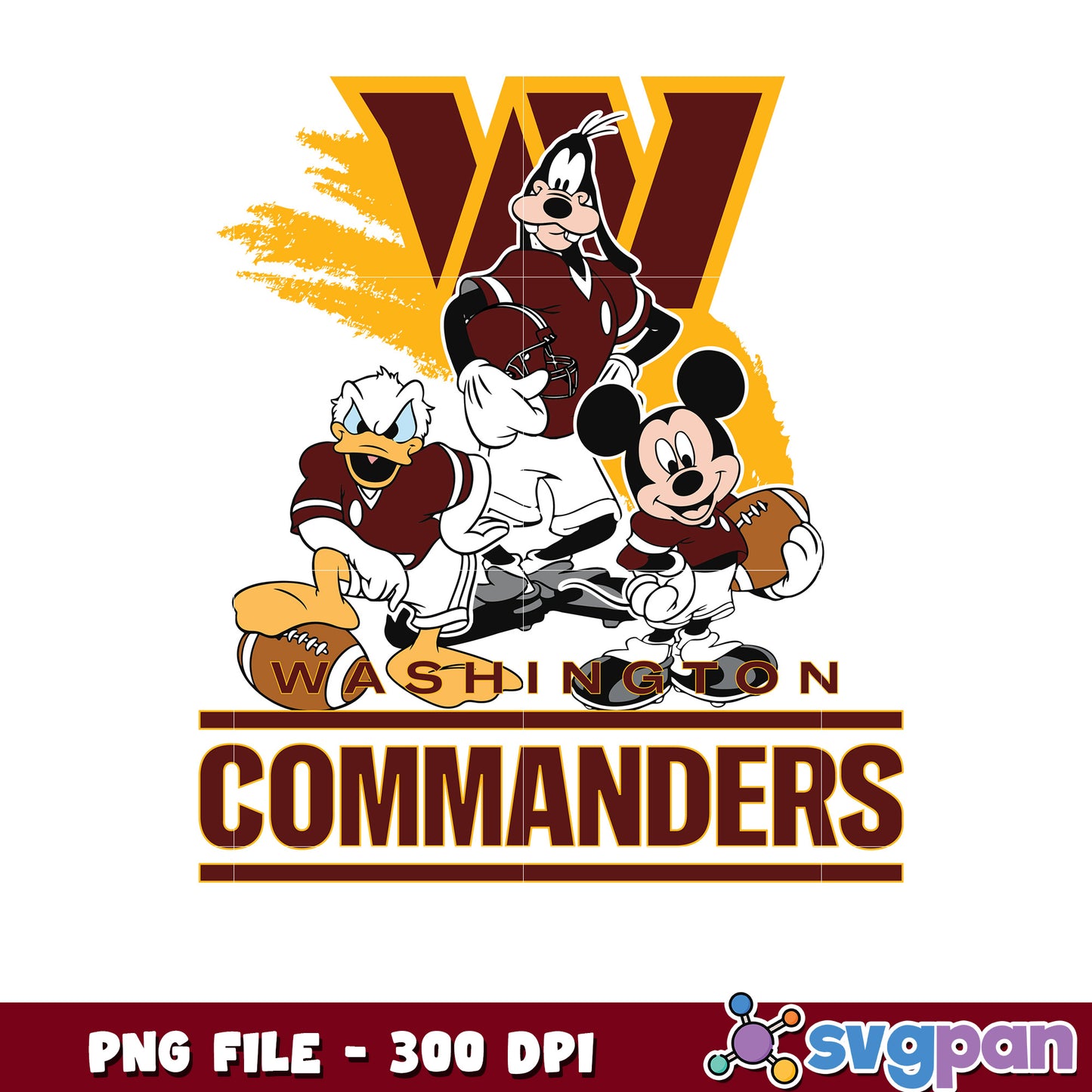 Nfl mickey mouse washington commanders png, nfl png, national football league png