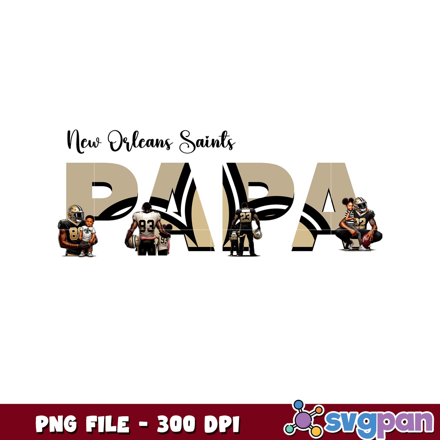 Nfl new orleans saints papa design png, nfl american football png, nfl logos png