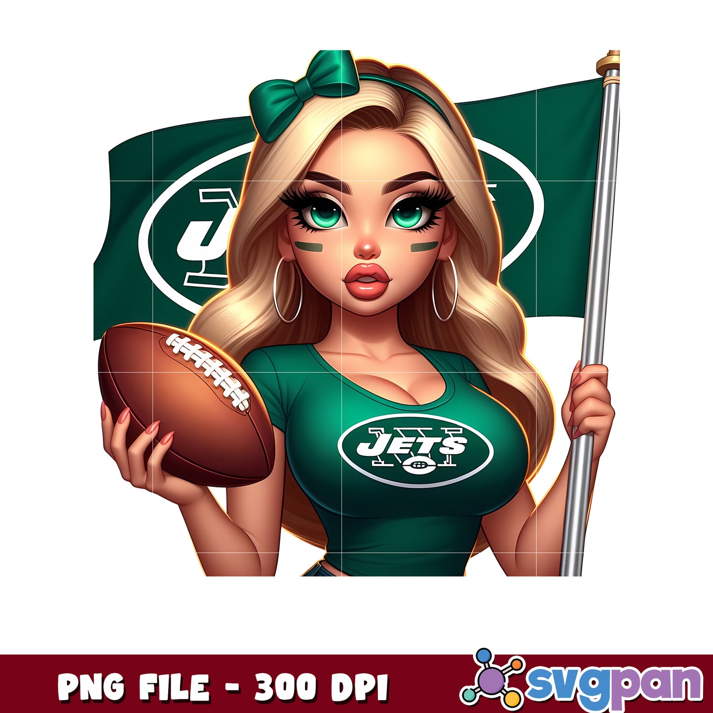 Nfl new york jets cheerleader girl design png, american football league png, nfl teams png