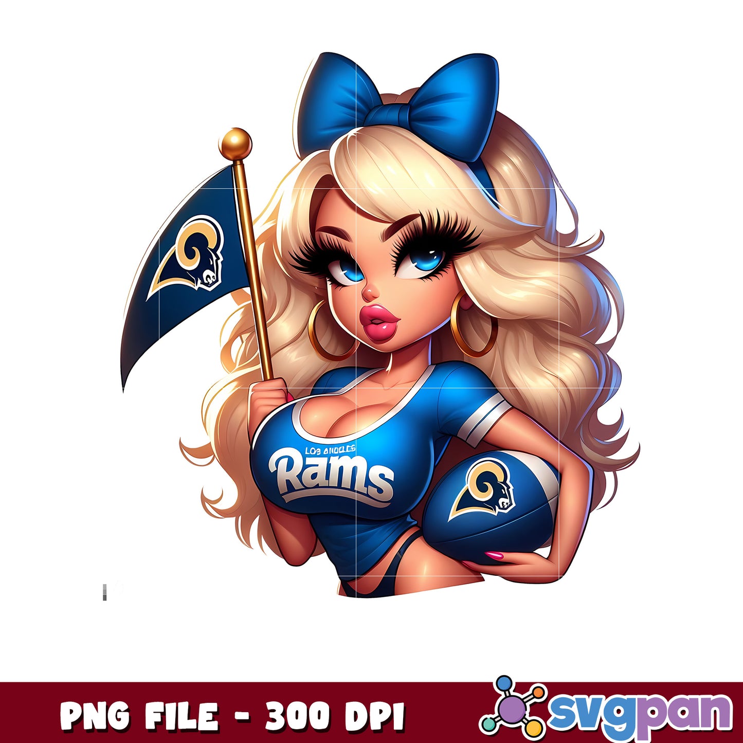 Nfl rams team cheerleader girl design png, american football league png, nfl teams png