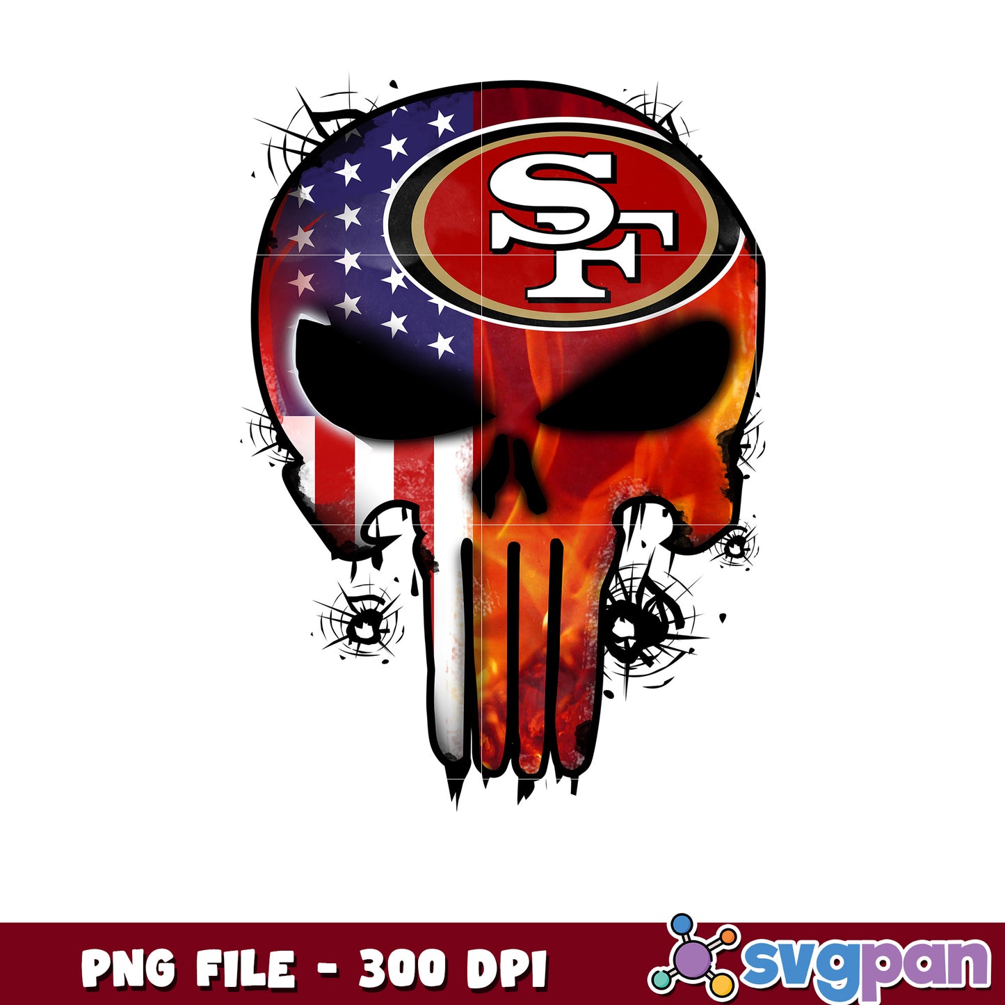 Nfl san francisco 49ers skull design png, national football league 2025 png, nfl png