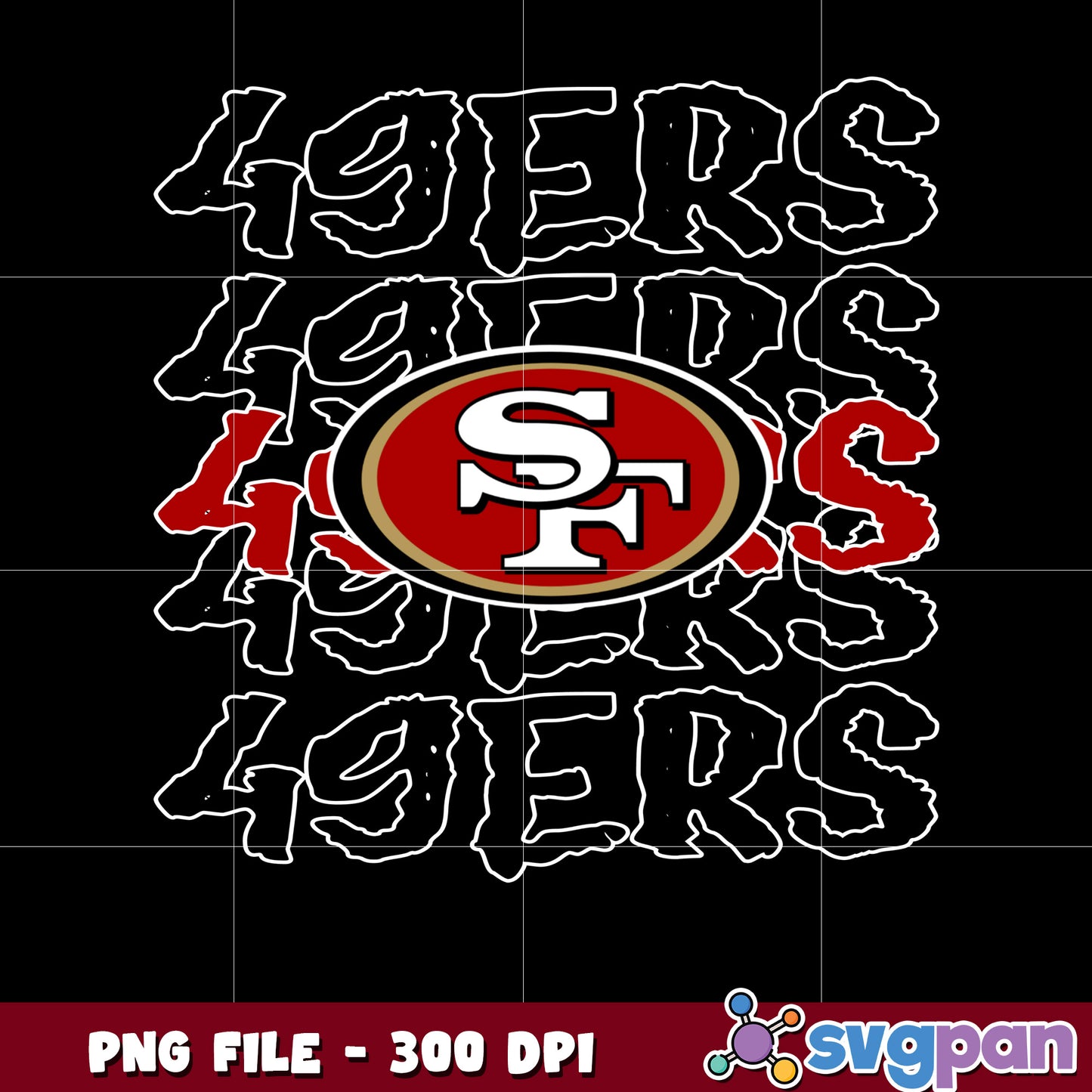 Nfl san francisco 49ers team logo png, nfl american football teams png, national football league png