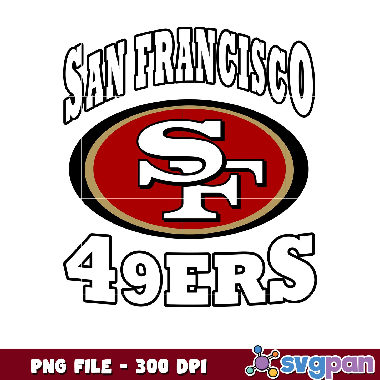 Nfl san francisco 49ers team logo png, nfl teams 2025 png, nfl shirt png