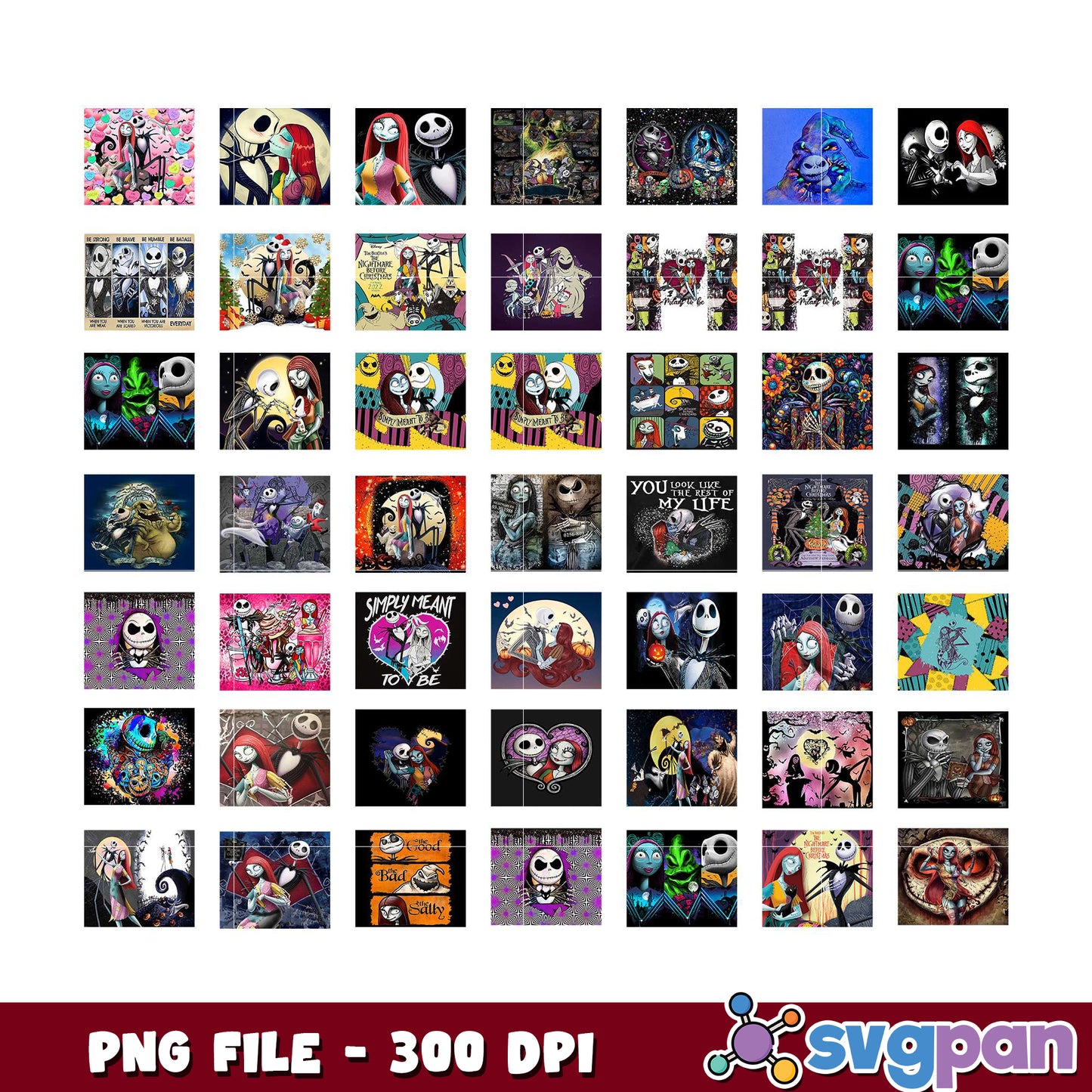 Nightmare Before Christmas PNG Bundle 300 DPI