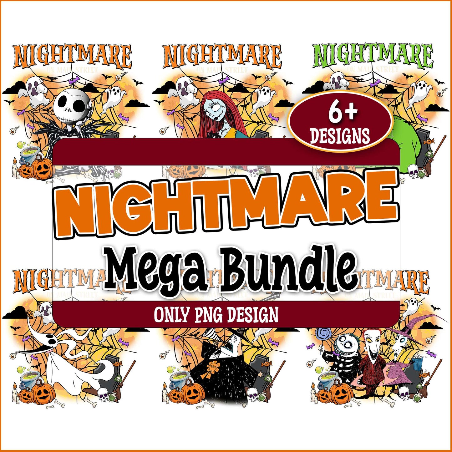 Nightmare cartoons png bundle