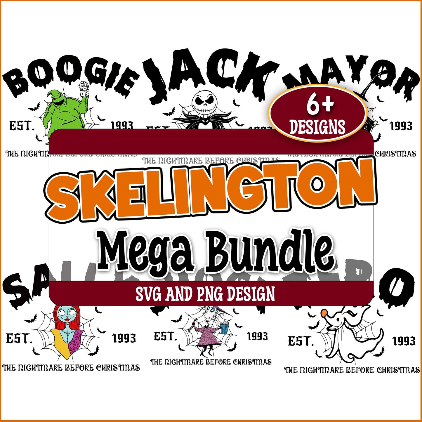 Nightmare christmas est svg bundle